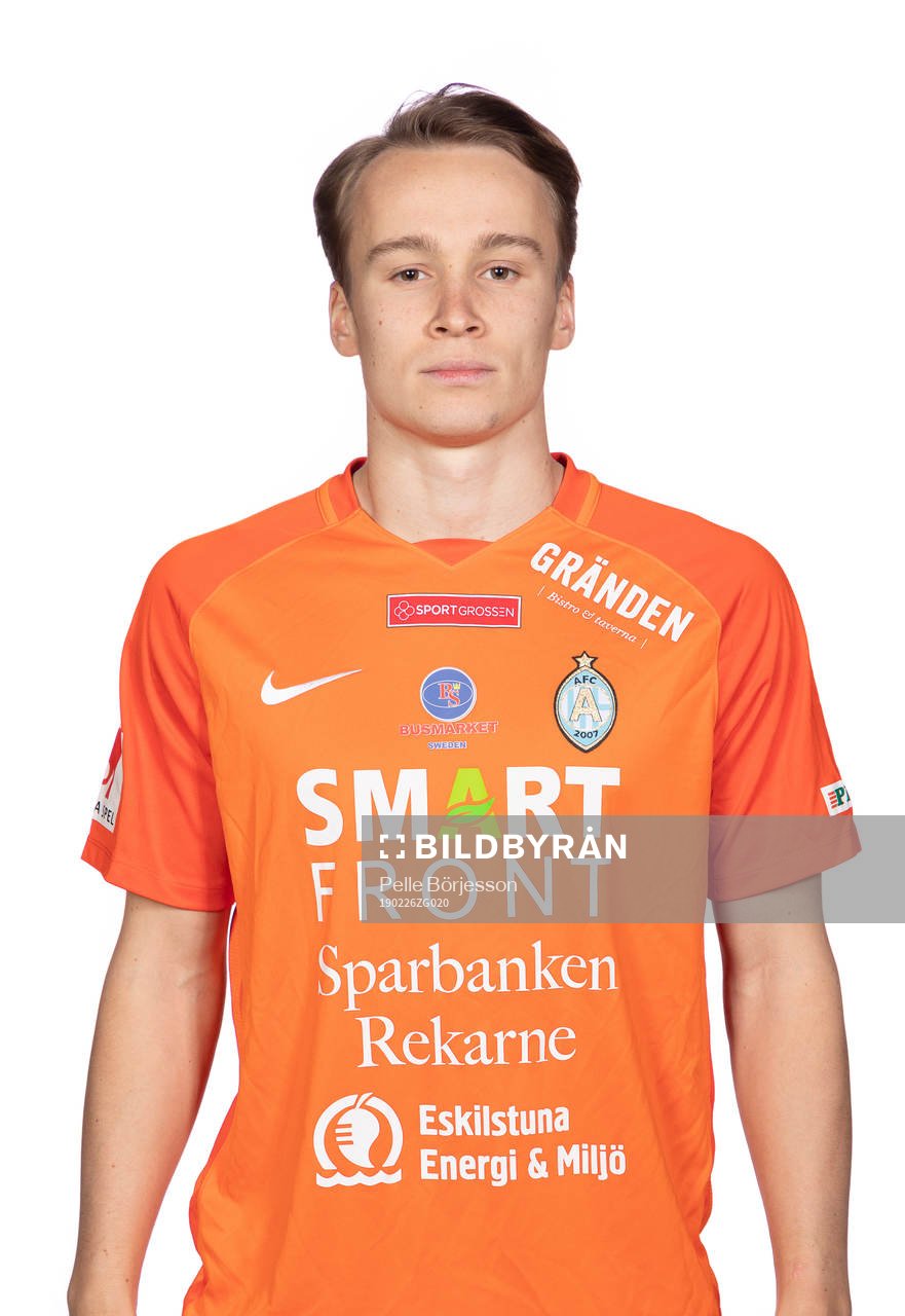 AFC Eskilstunas Robert Åstedt poserar för ett porträtt den 26 februari 2019 i Eskilstuna.