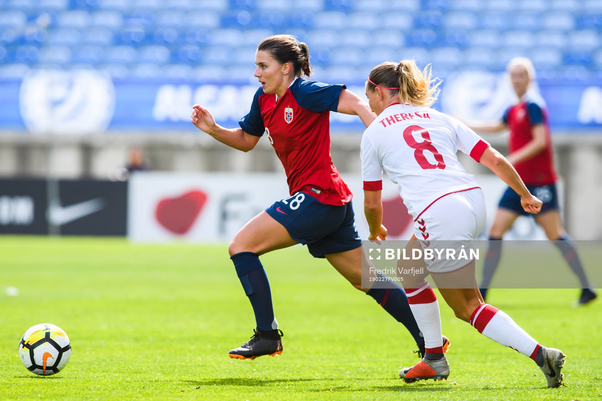 Cecilie Redisch Kvamme of Norway and Theresa Nielsen of
