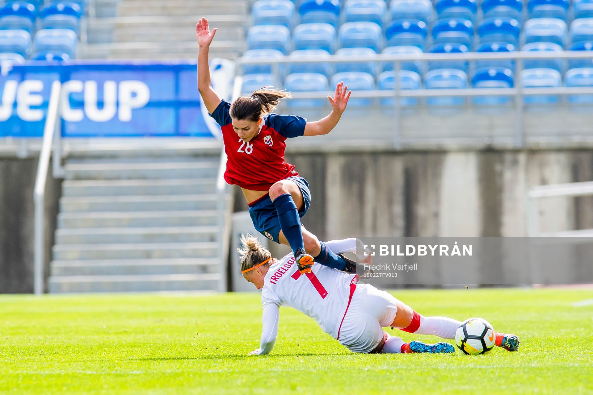 Cecilie Redisch Kvamme of Norway and Sanne Troelsgaard of