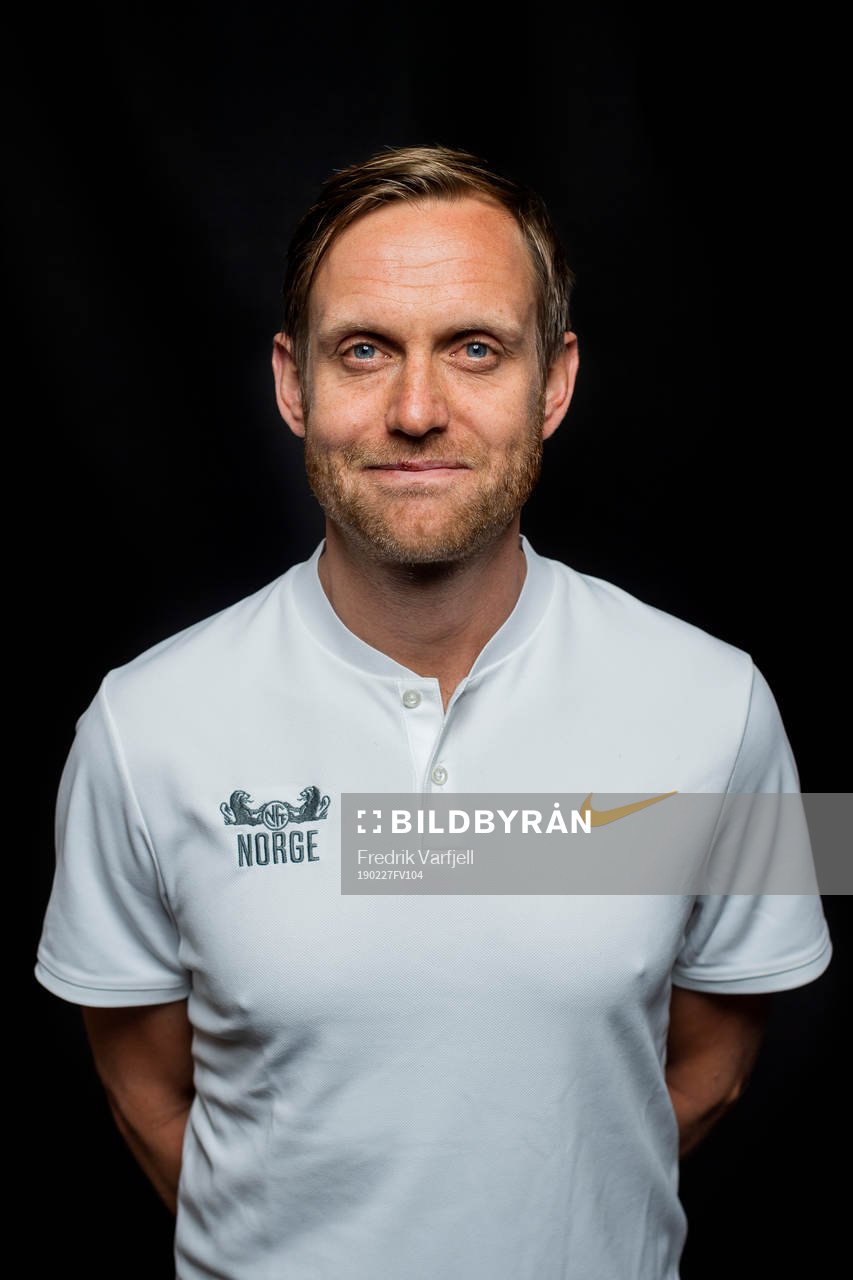Martin Sjögren, head coach of Norway, poses for a portrait