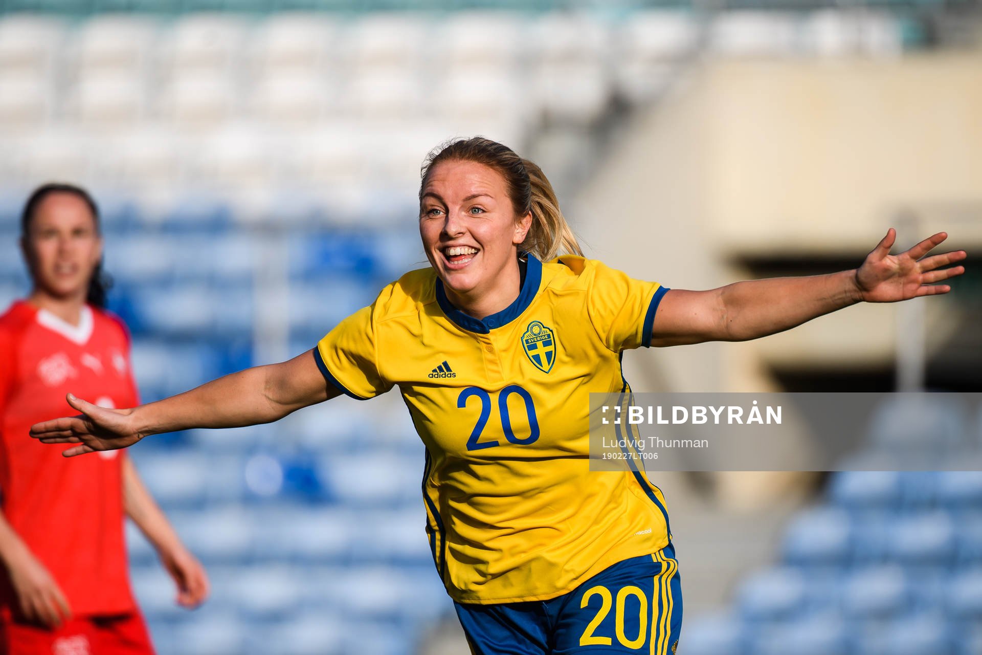 Mimmi Larsson of Sweden celebrates