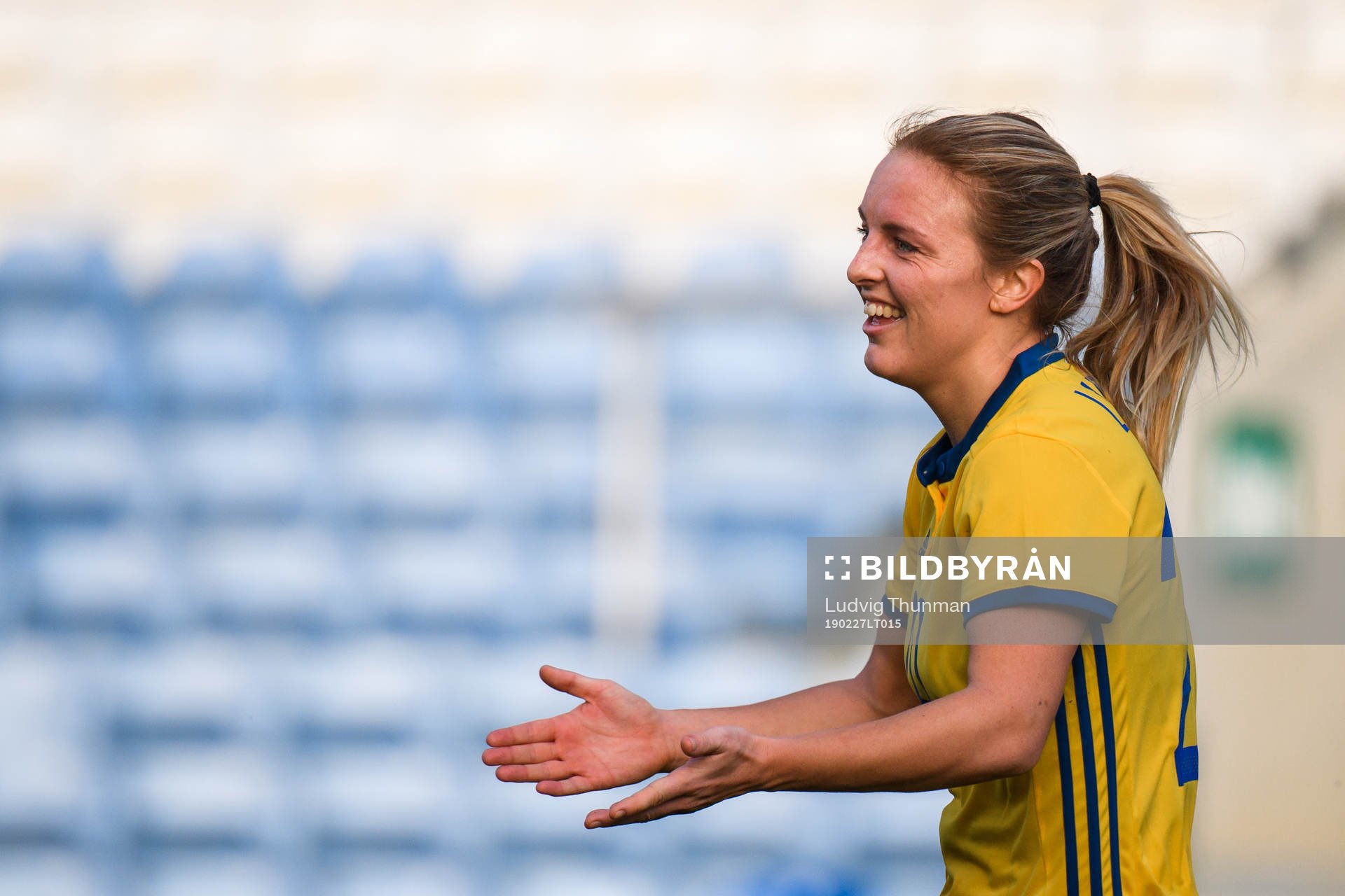 Mimmi Larsson of Sweden  celebrates