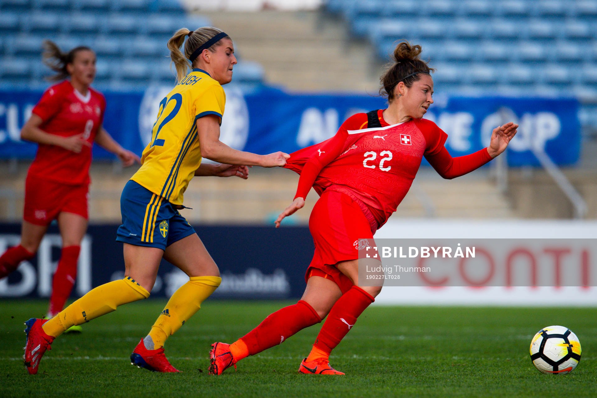 Olivia Schough of Sweden and Vabessa Berbauer of Switzerland