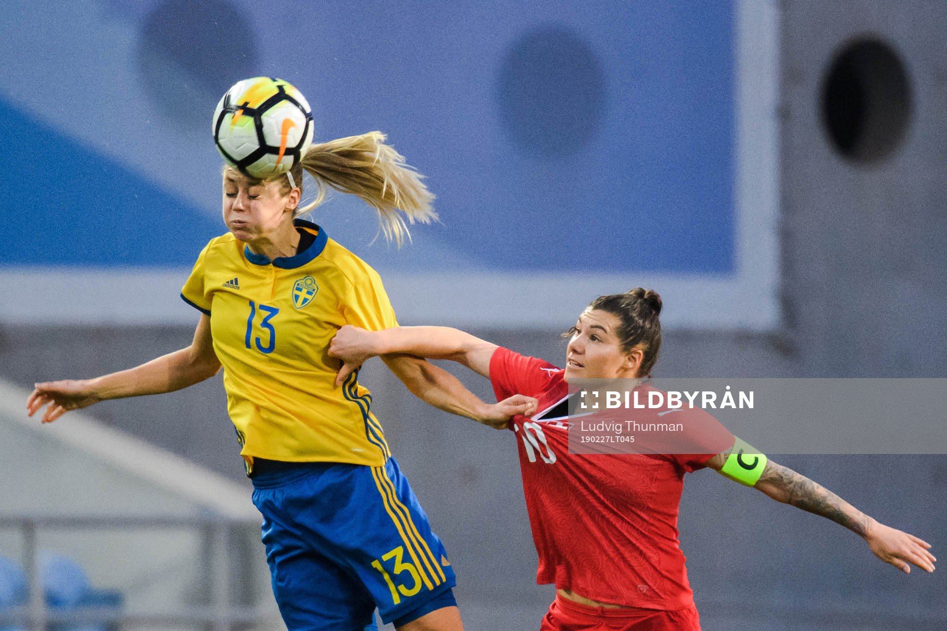 Amanda Ilestedt of Sweden and Ramona Bachmann of Switzerland