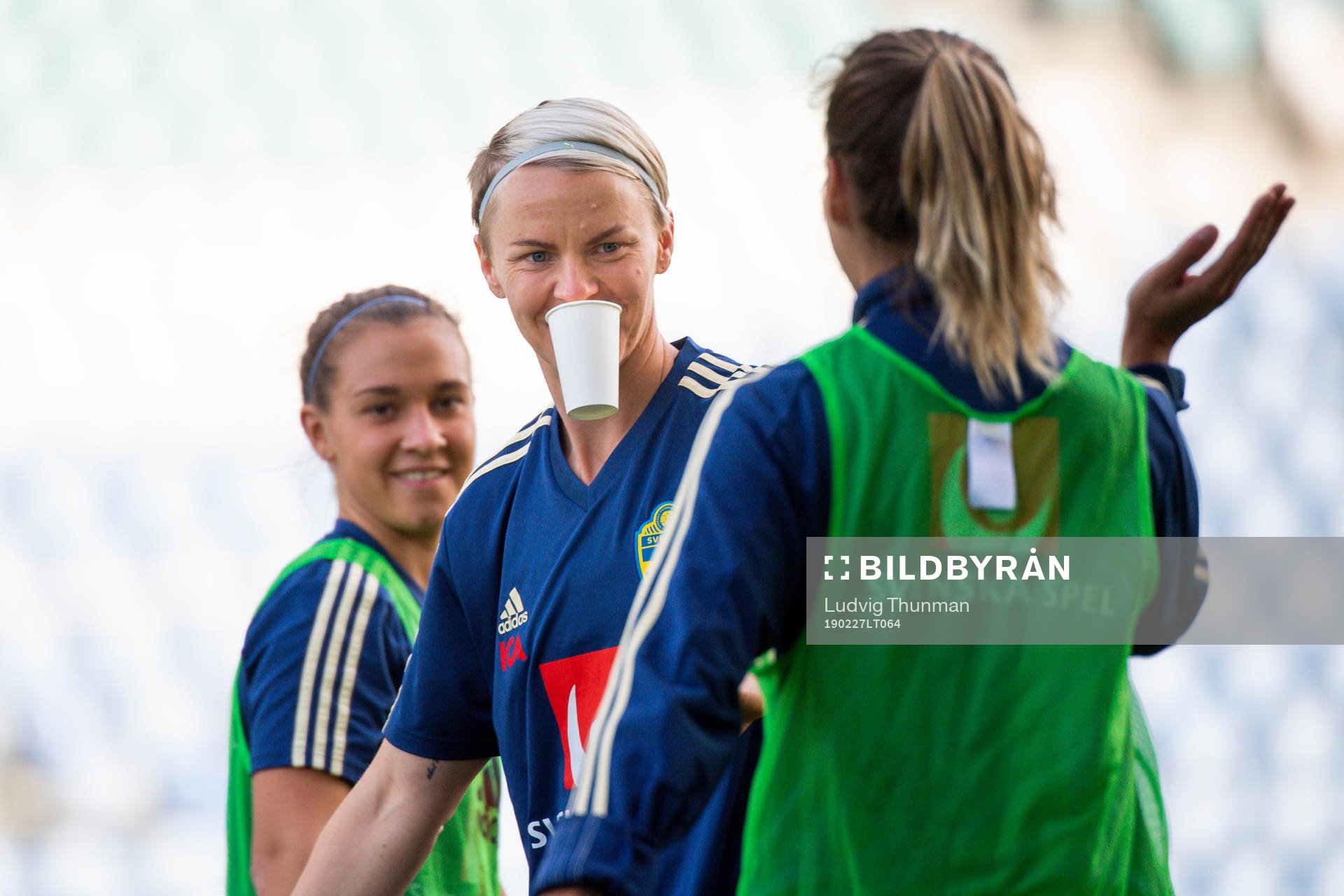 Nilla Fischer of Sweden ahead the Algarve Cup 2019 match