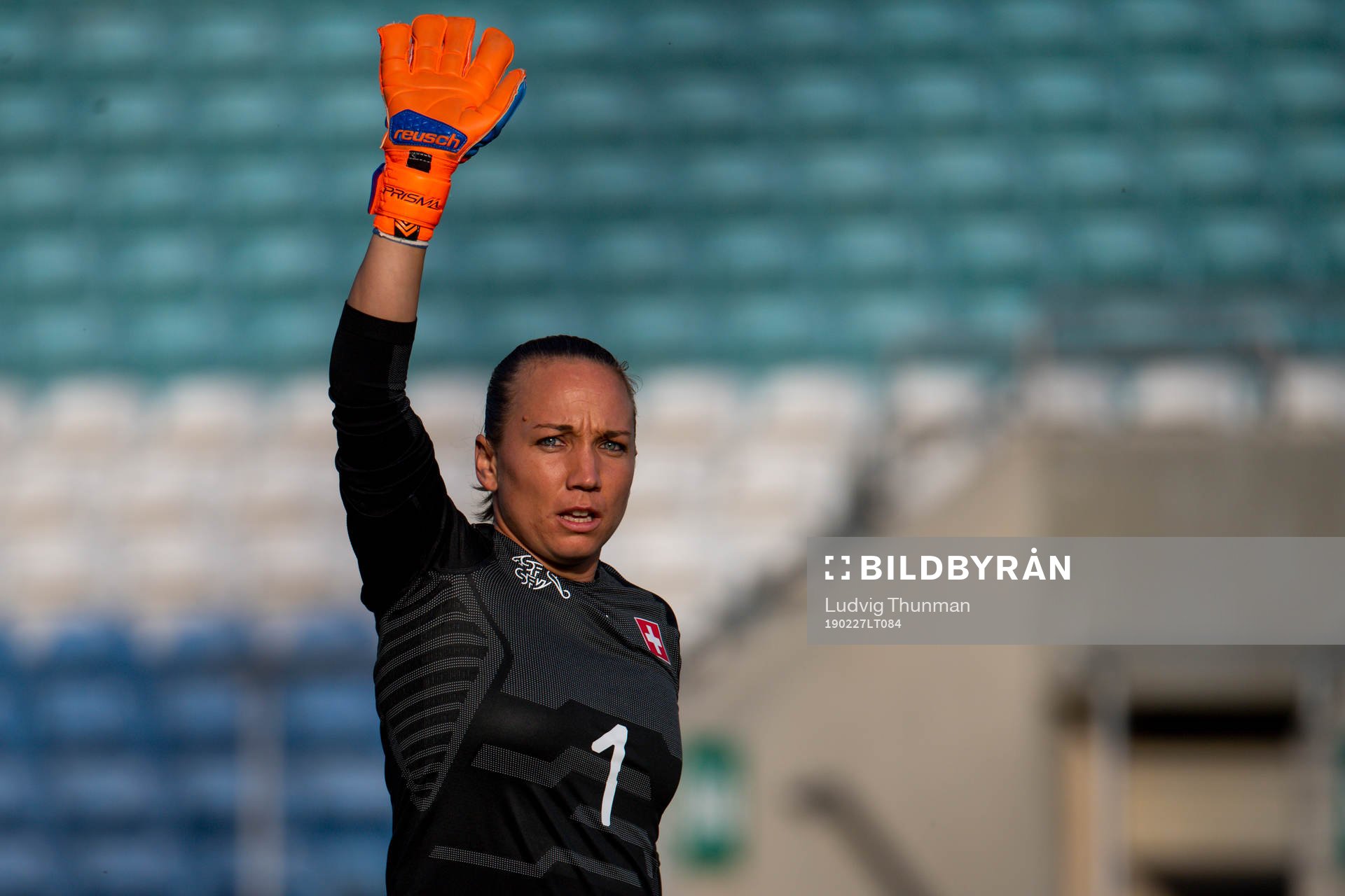 Goalkeeper Gaelle Thalmann of Switzerland