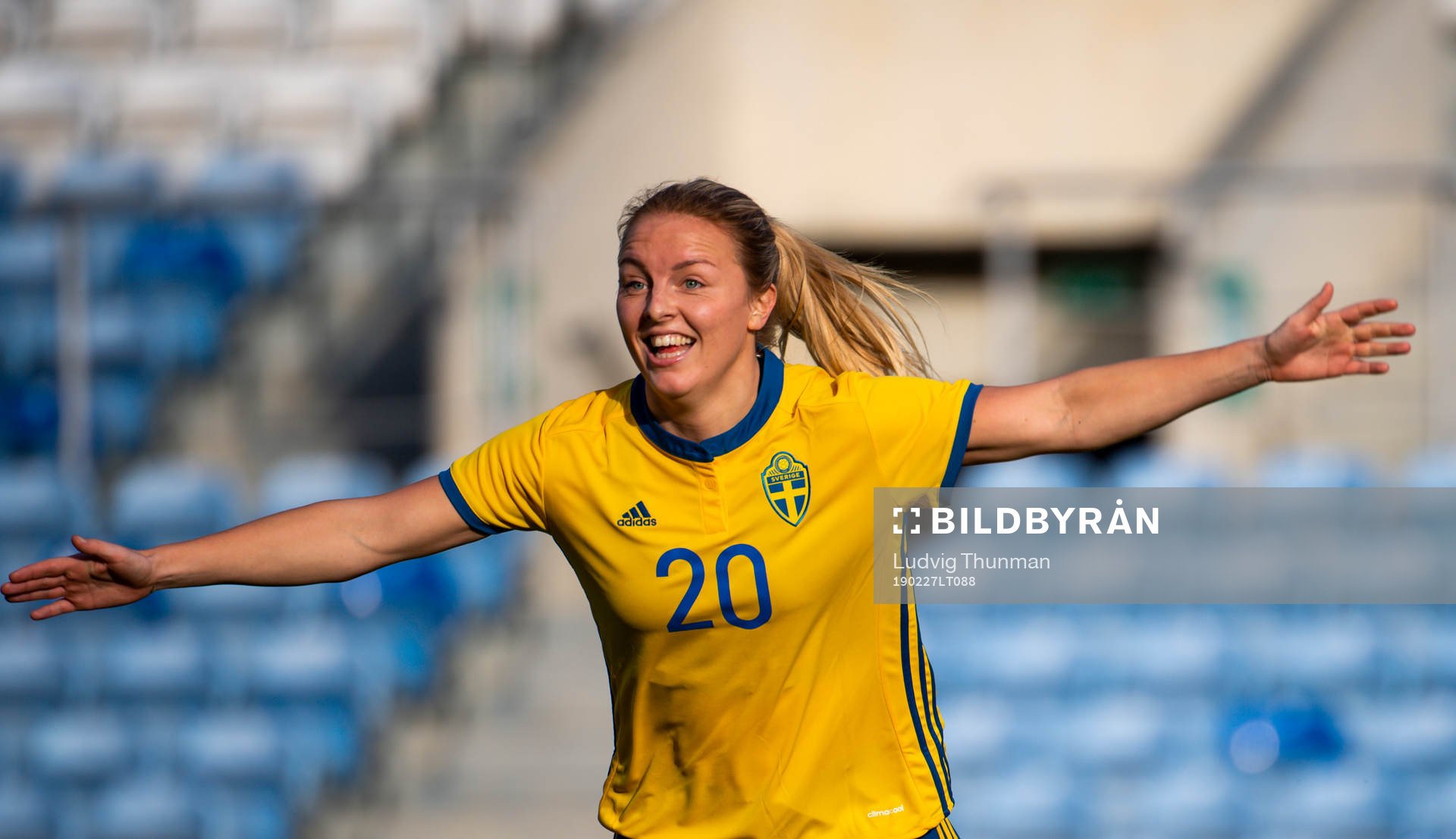 Mimmi Larsson of Sweden celebrates