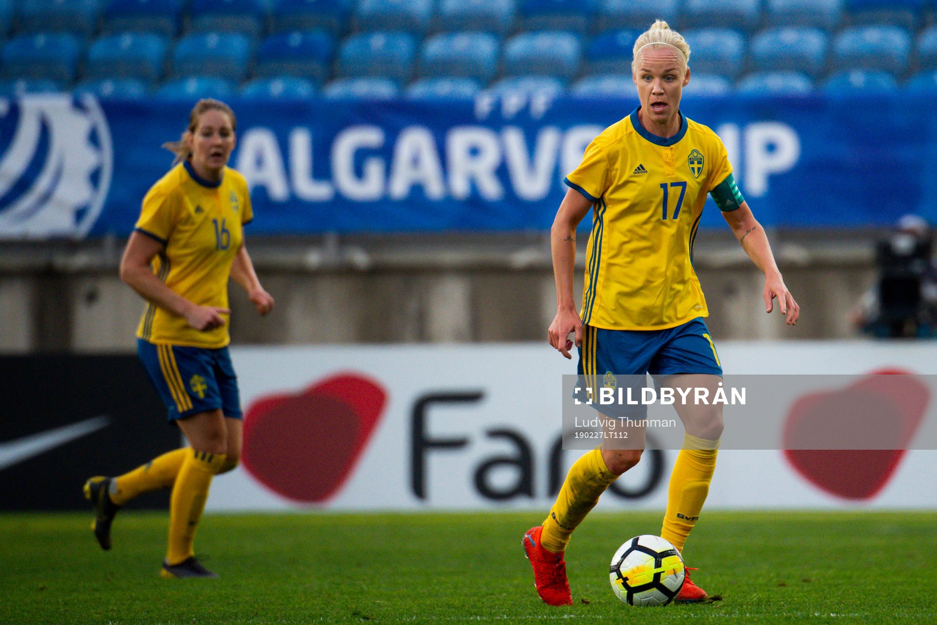 Mia Carlsson and Caroline Seger of Sweden