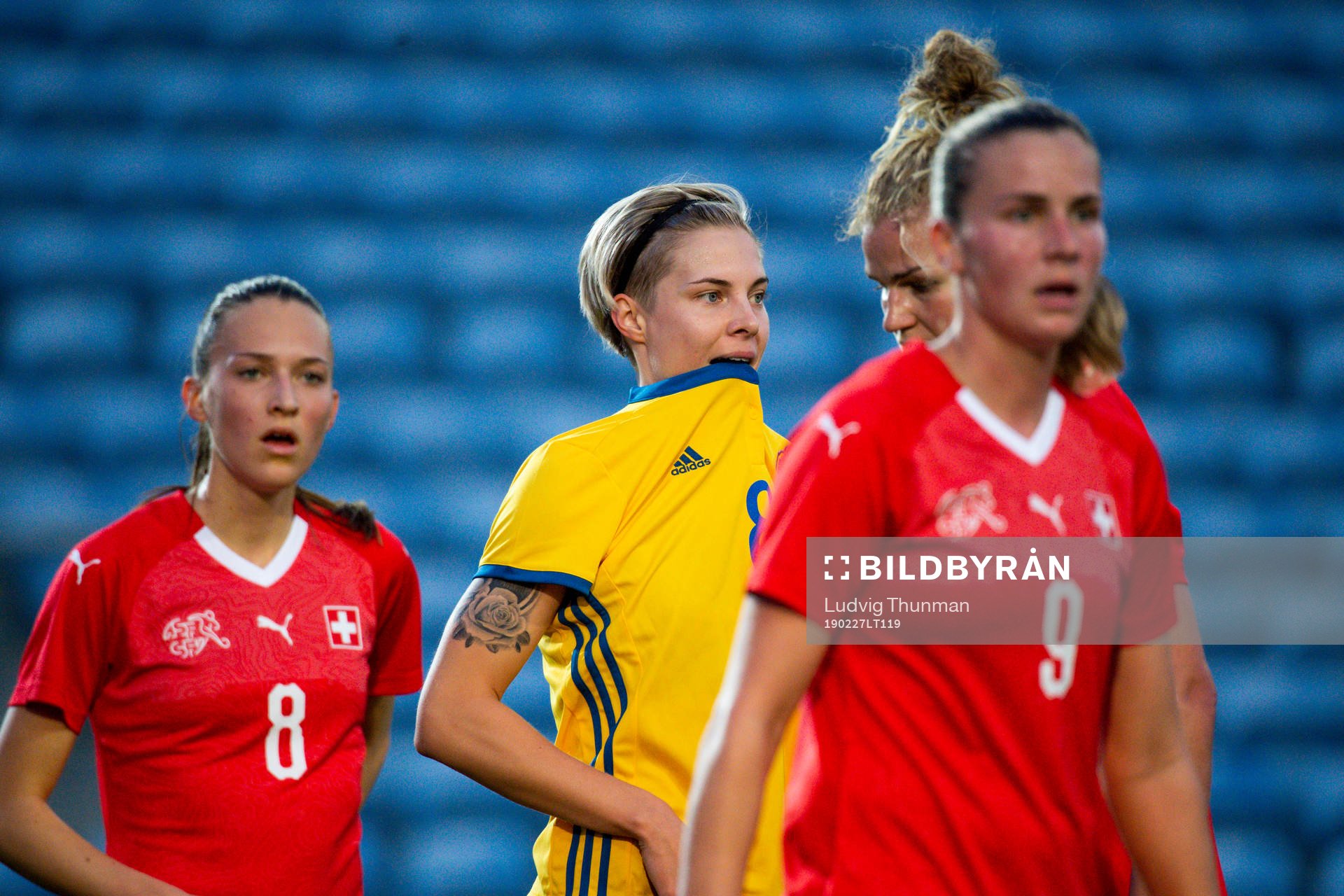 Lina Hurtig of Sweden looks dejected
