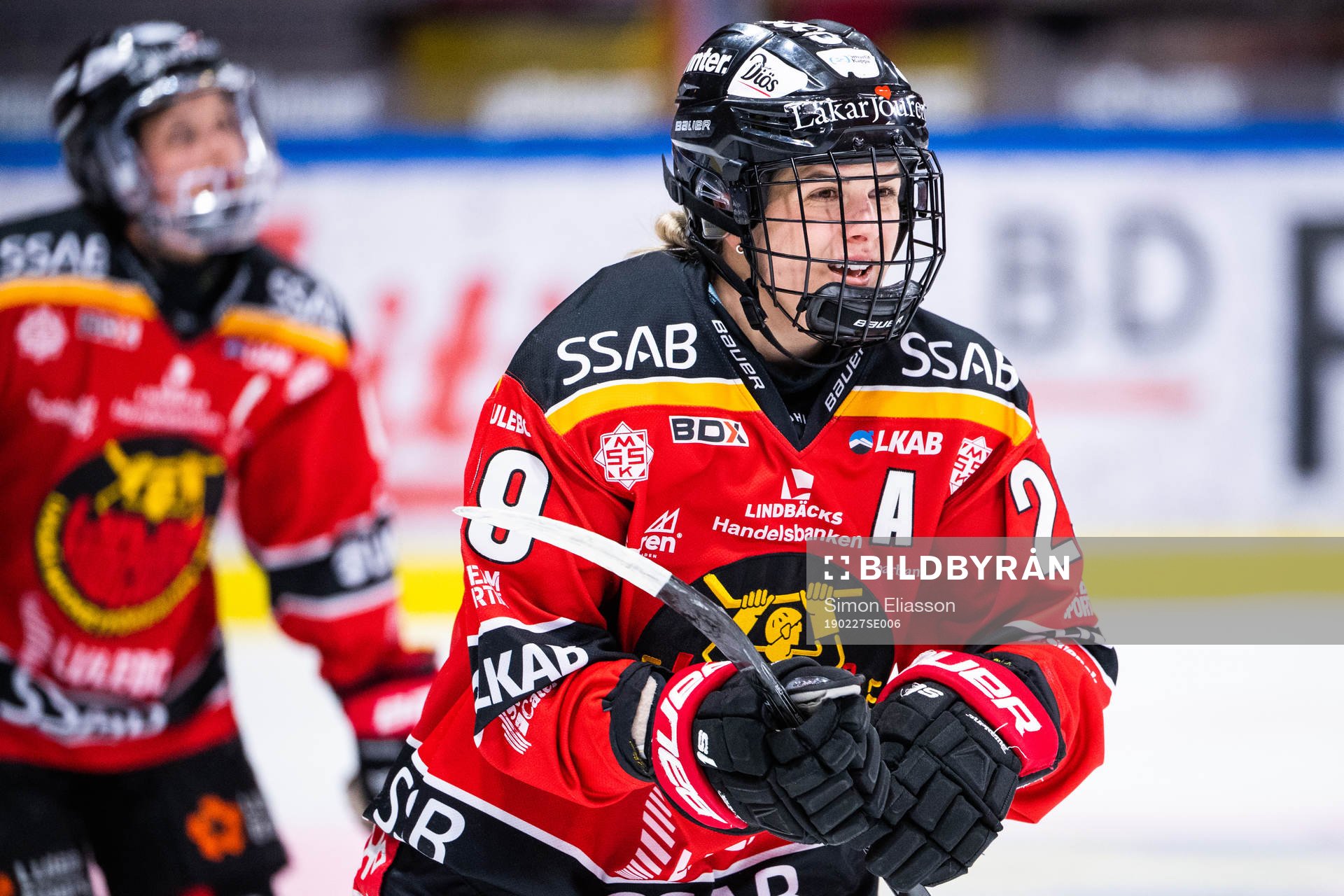 Luleås Emma Nordin jublar