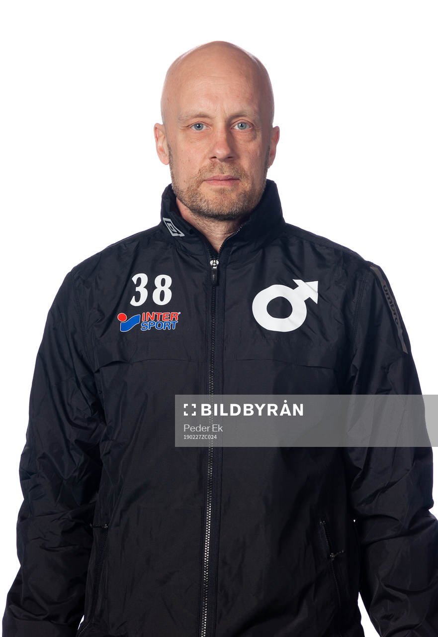 Degerfors målvaktstränare Jonas Skyllkvist poserar för ett porträtt den 27 februari 2019 i Degerfors.