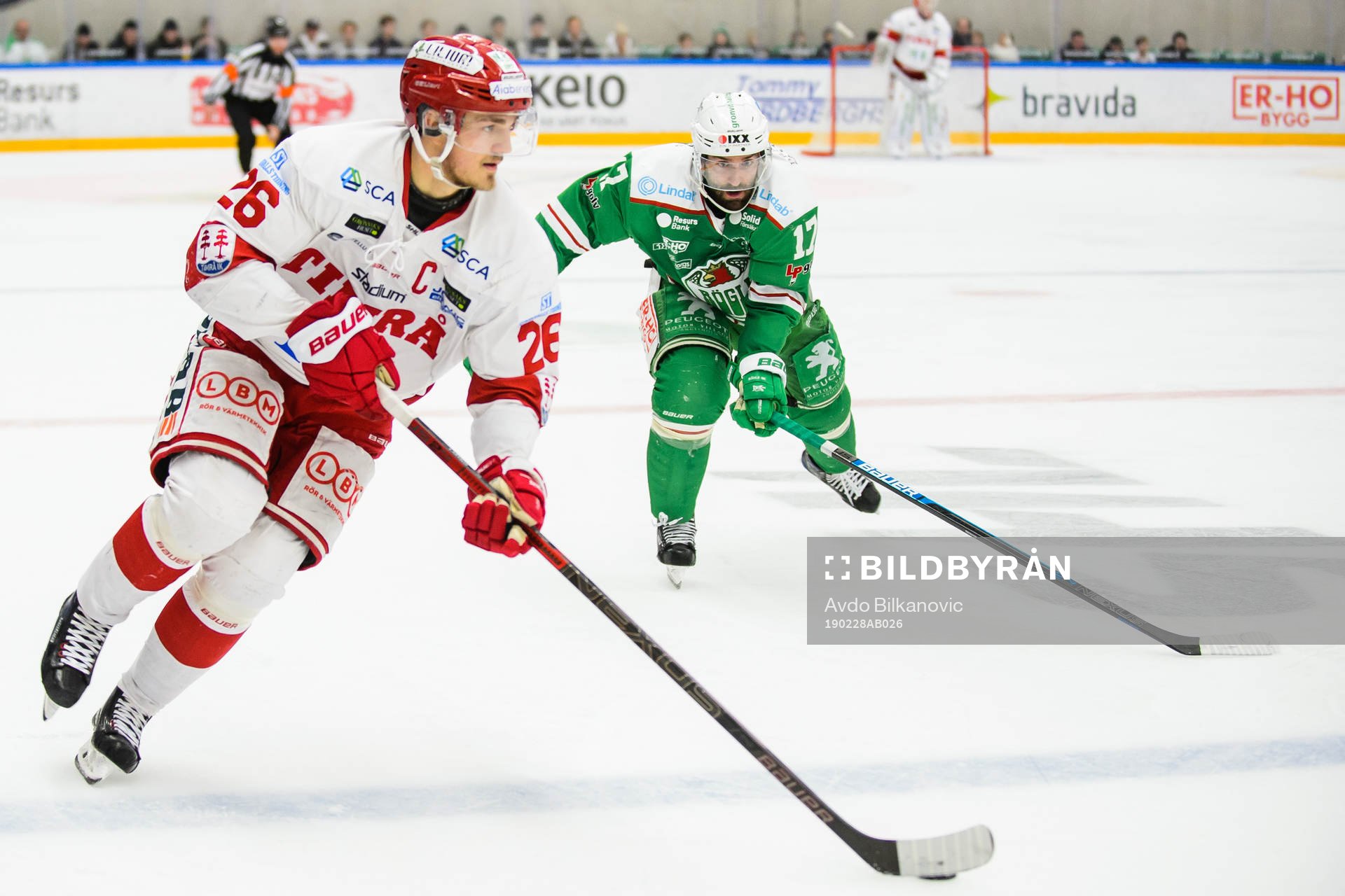 Timrås Hampus Larsson och Rögles Taylor Matson