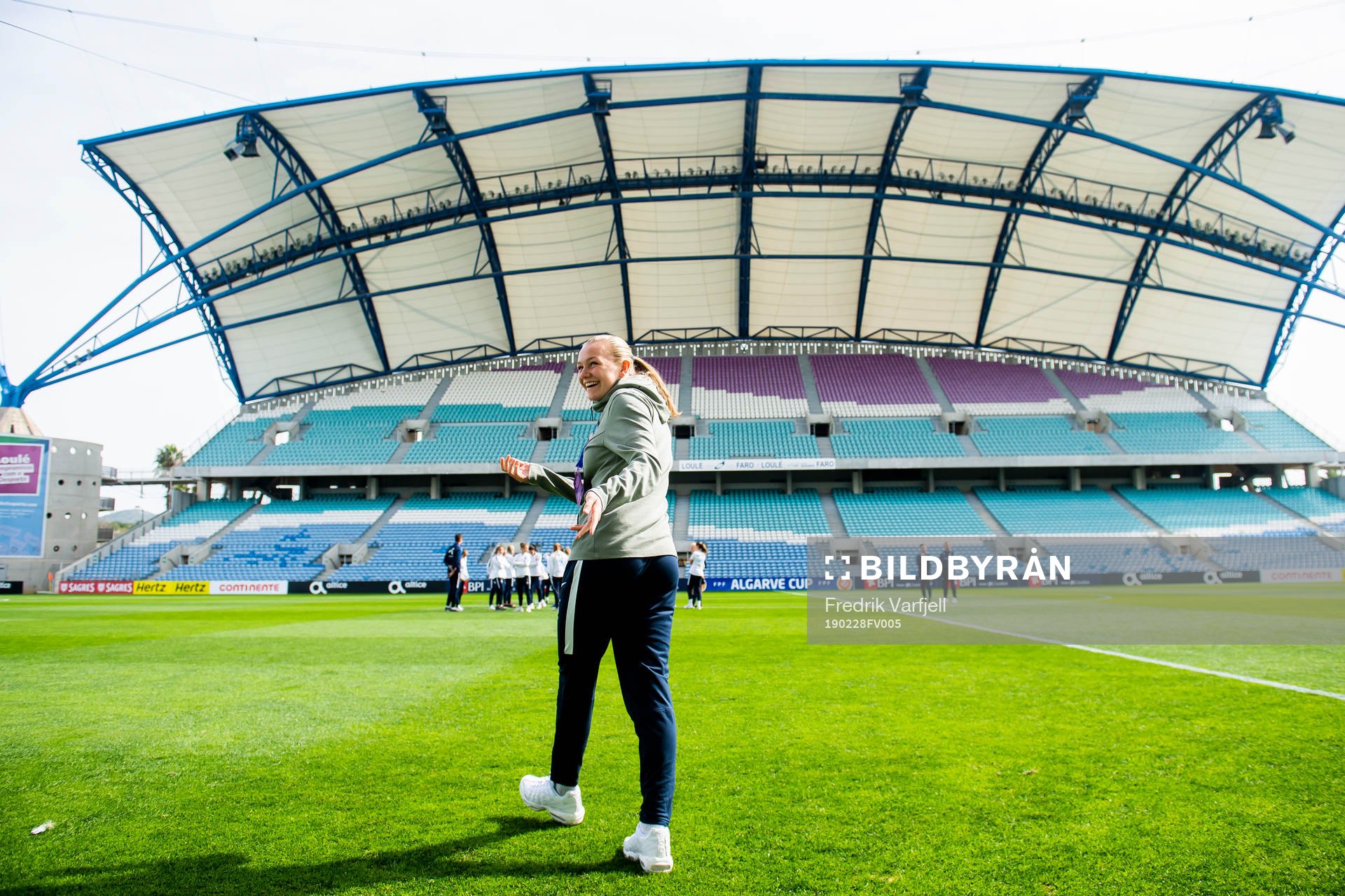 Frida Maanum of Norway arrives the stadium