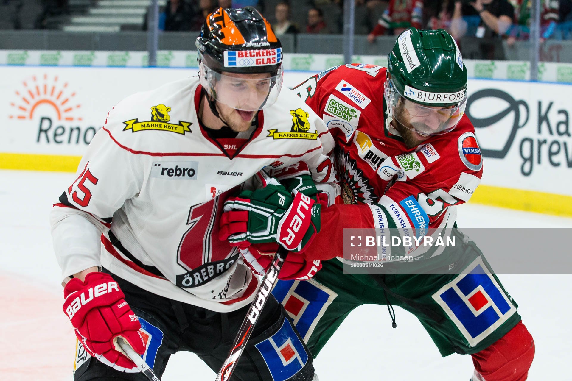 Örebros Anton Hedman och Frölundas Jonathan Sigalet