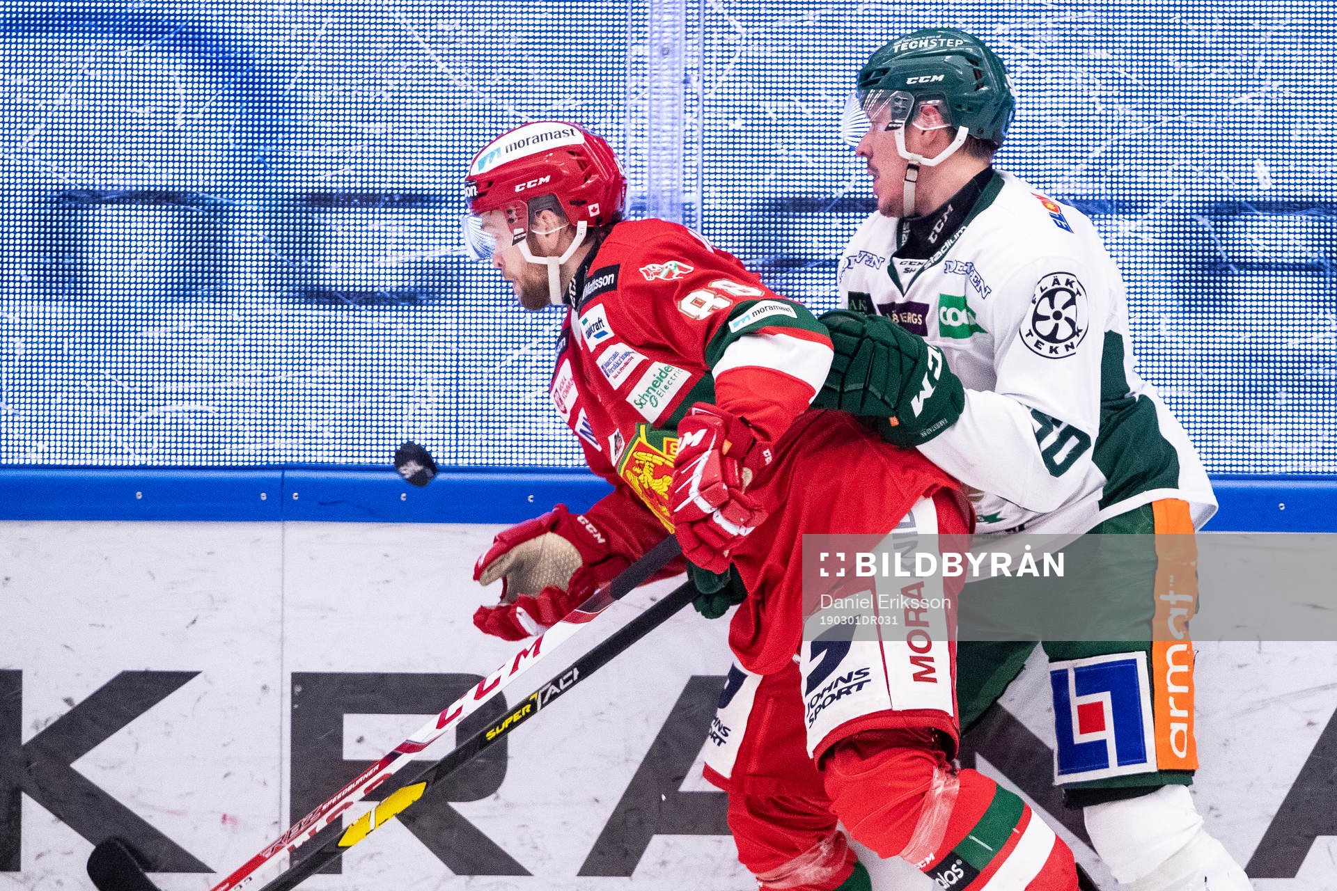 Moras Spencer Abbott och Färjestads Christopher Bengtsson