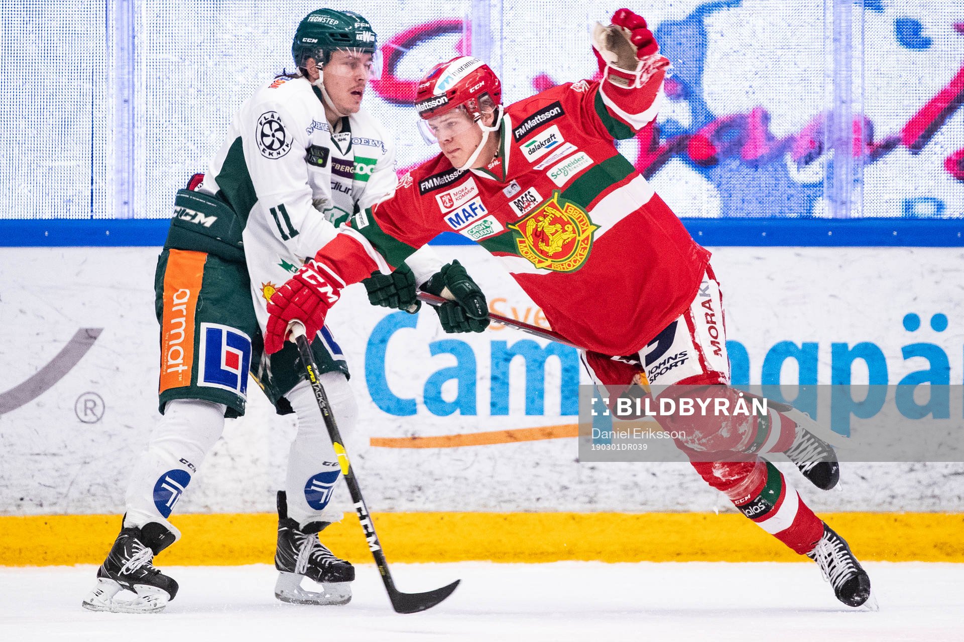 Färjestads Joakim Nygård och Moras Erlend Lesund