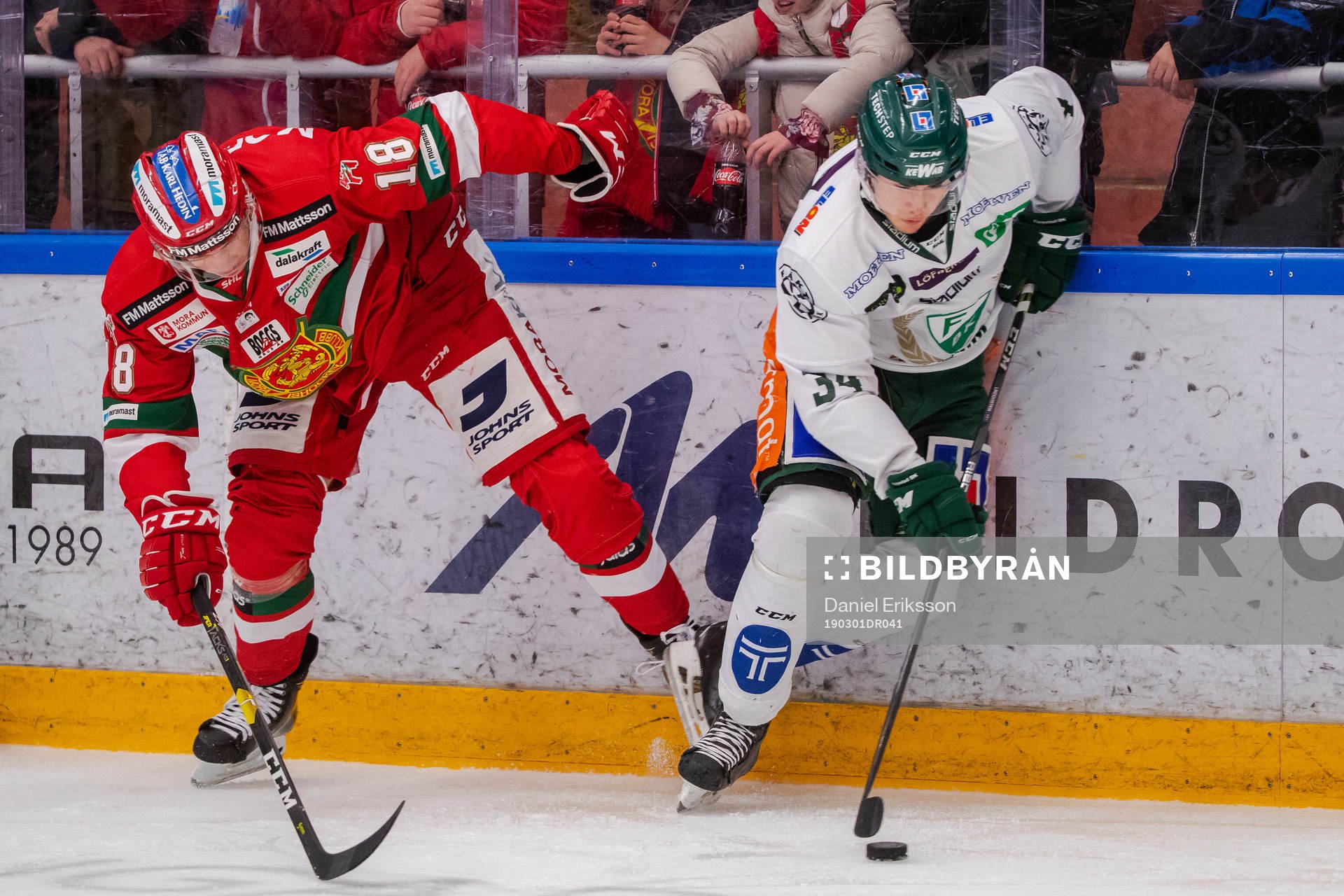 Moras Emil Aronsson och Färjestads Michael Lindqvist