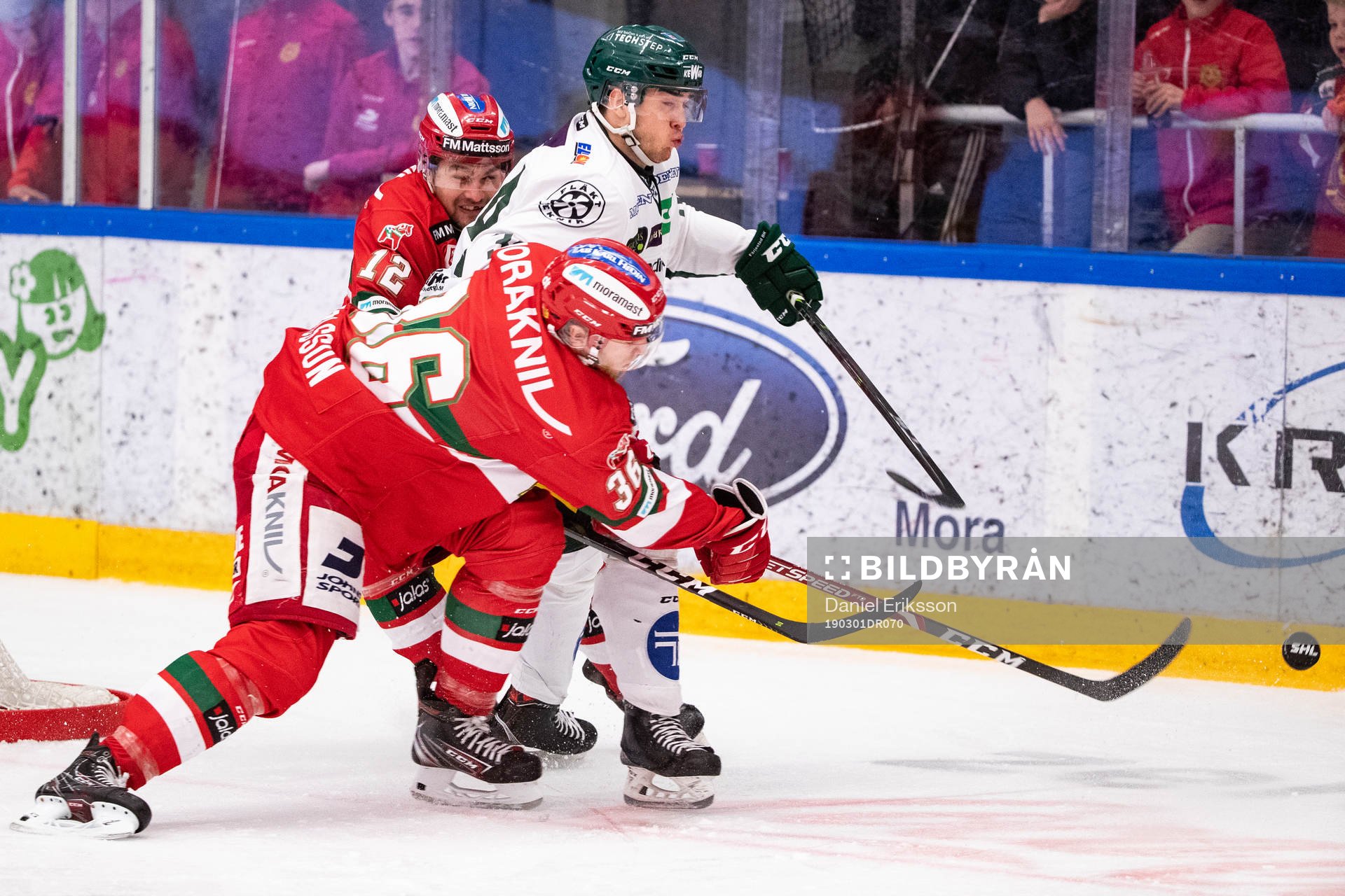 Moras Kevin Gagné och Jonathan Carlsson och Färjestads