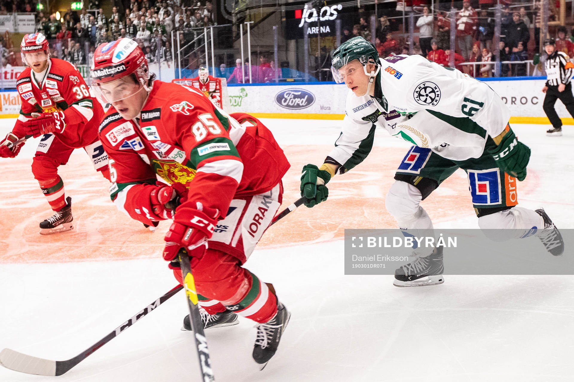 Moras Michael Haga och Färjestads Johan Ryno