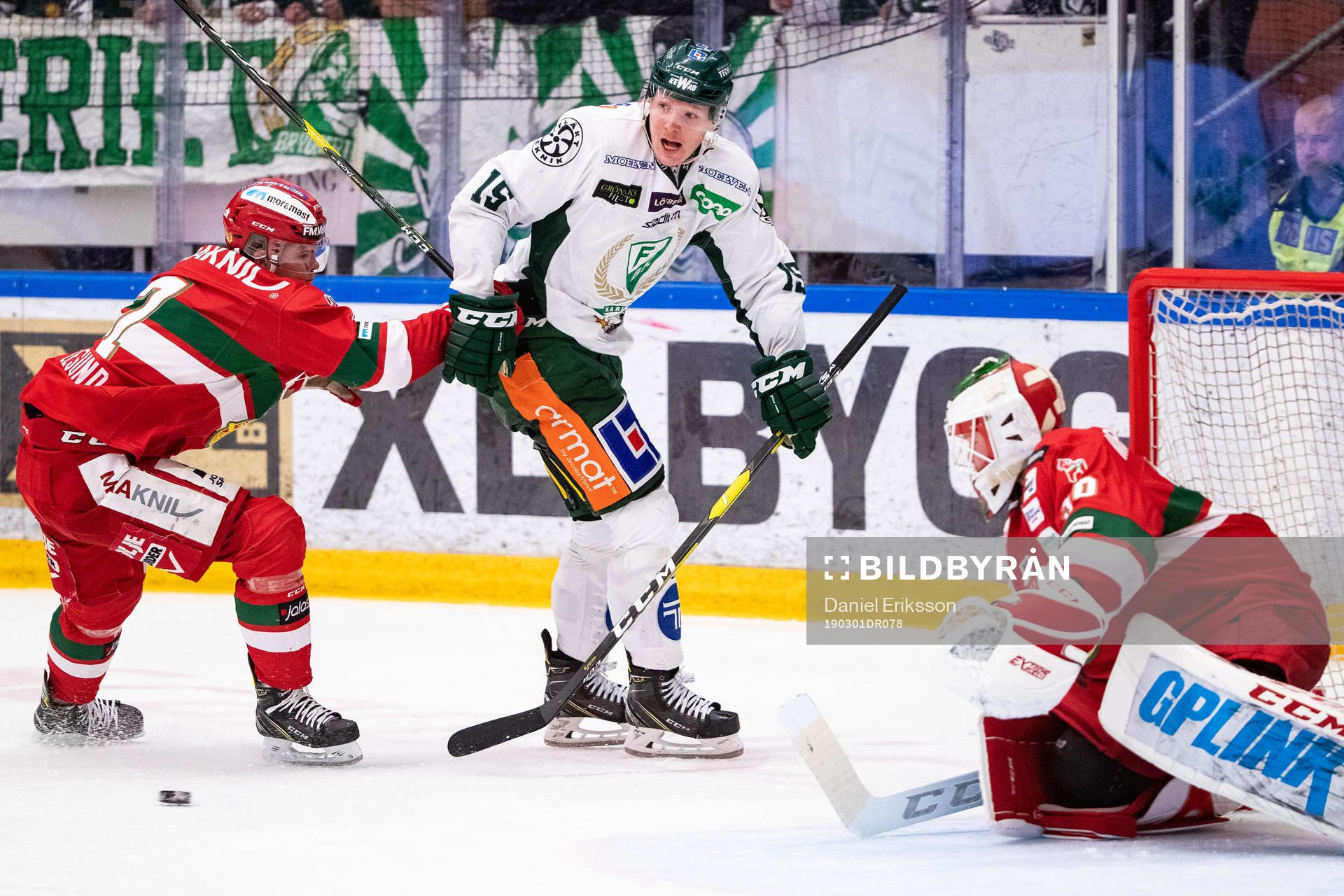Moras Erlend Lesund och målvakt Janne Juvonen och