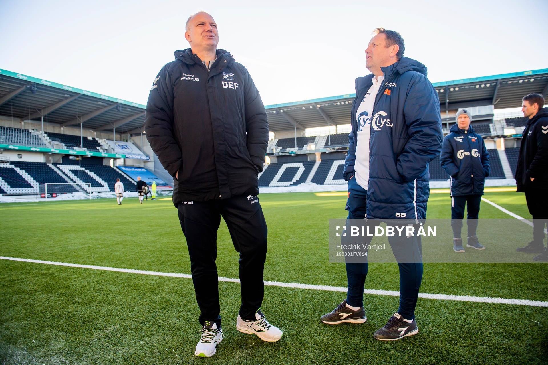 Dag-Eilev Fagermo, head coach of Odd, and Bjarne Berntsen,