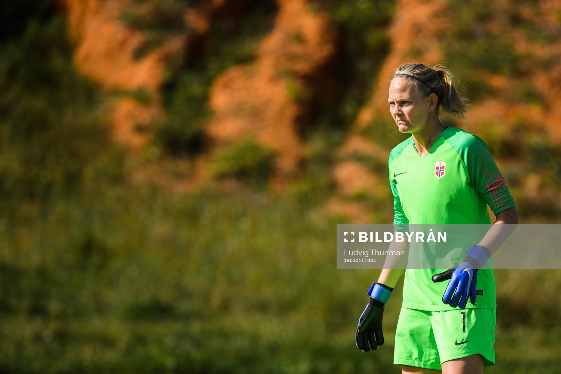 Goalkeeper Ingrid Hjelmseth of Norway