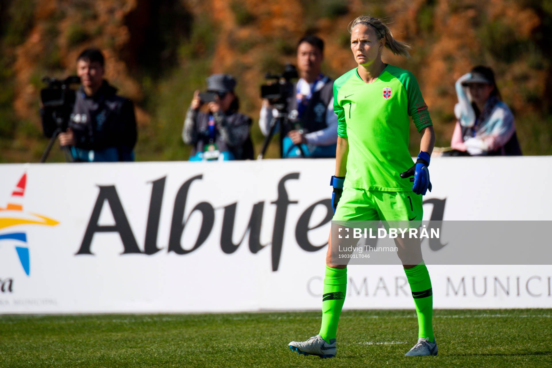 Goalkeeper Ingrid Hjelmseth of Norway