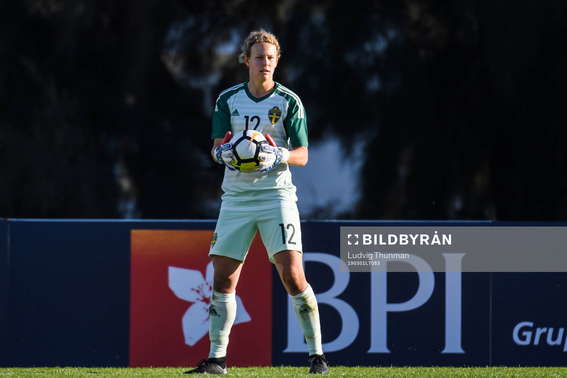 Goalkeeper Cajsa Andersson of Sweden