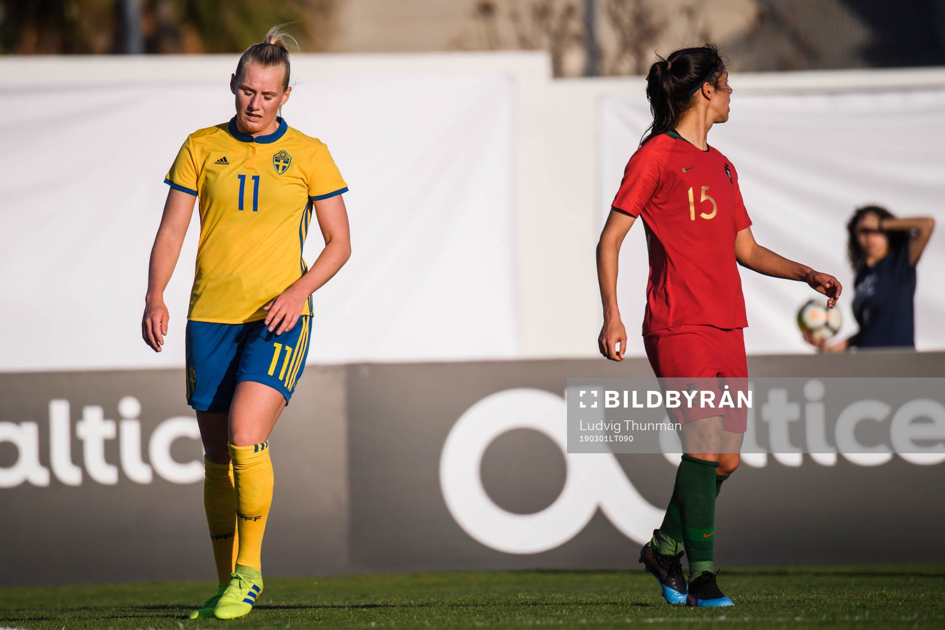 Stina Blackstenius of Sweden looks dejected