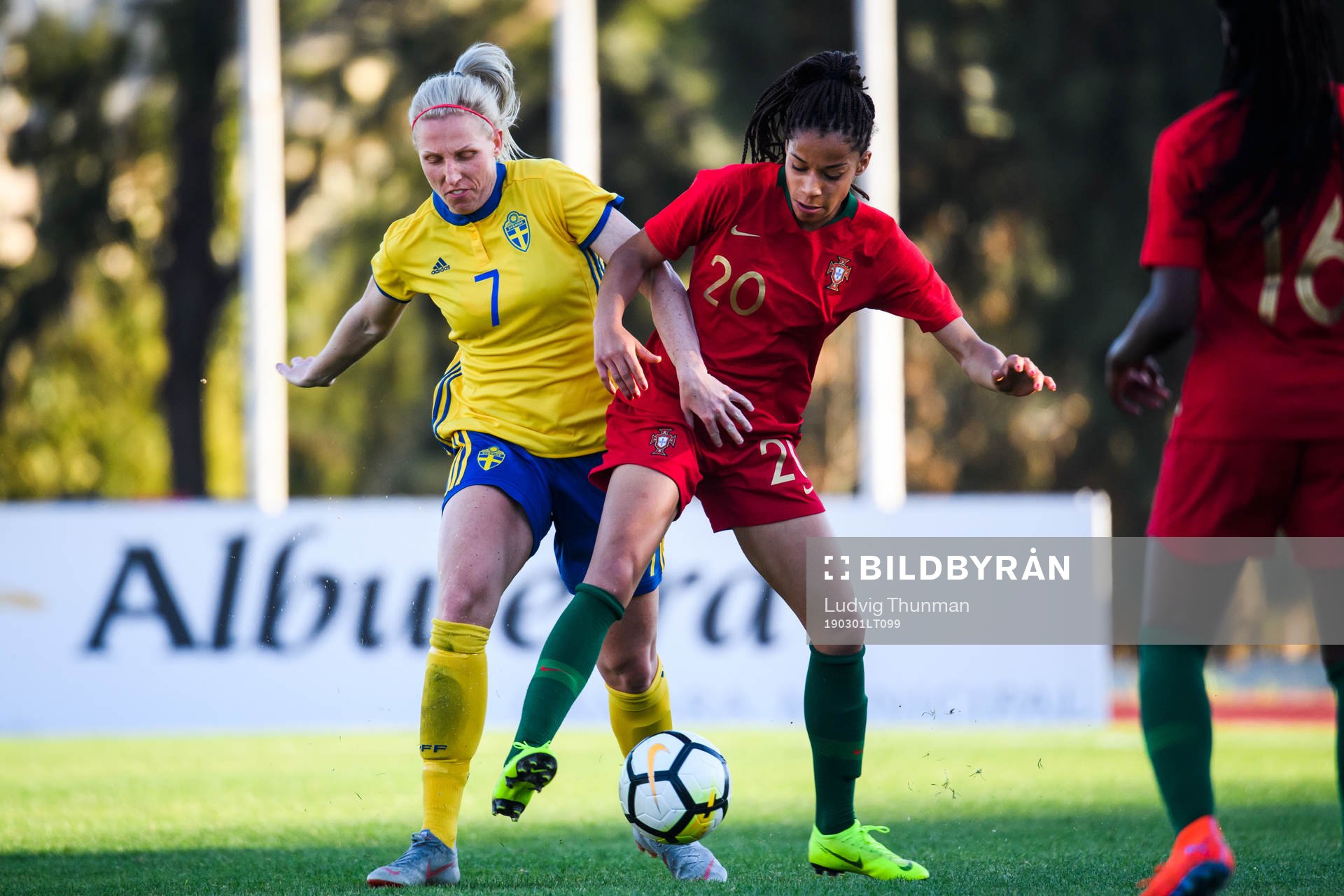 Sandra Adolfsson of Sweden and Jessica Silva of Portugal