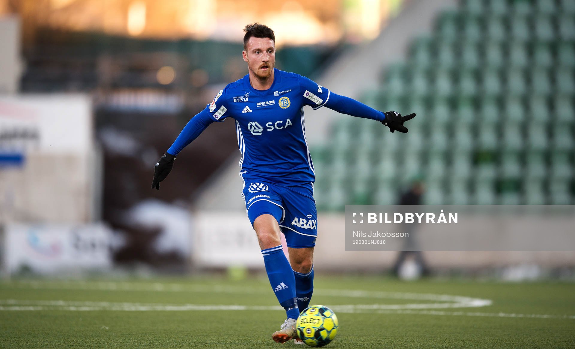 Sundsvalls Alexander Blomqvist under vänskapsmatchen mellan GIF Sundsvall och Västerås den 1 mars 2019 i Sundsvall.
