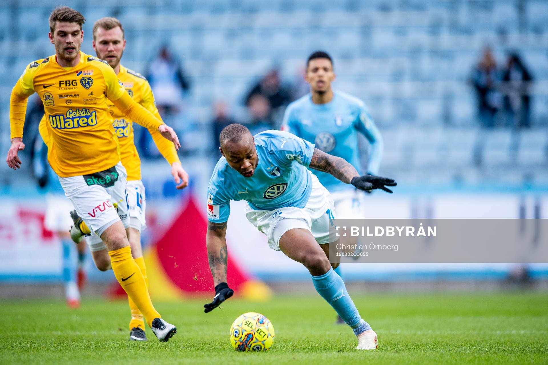 Malmö FFs Carlos Strandberg mot Falkenbergs Marcus