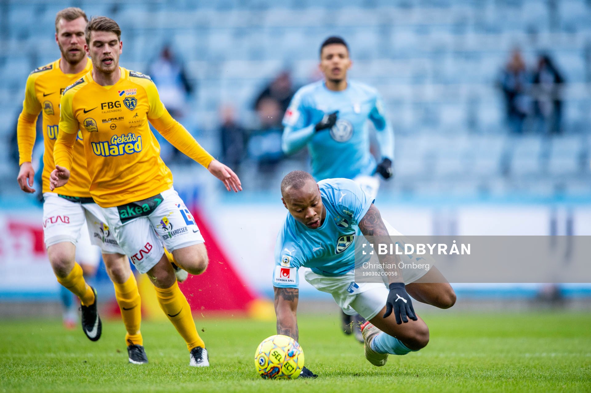 Malmö FFs Carlos Strandberg mot Falkenbergs Marcus