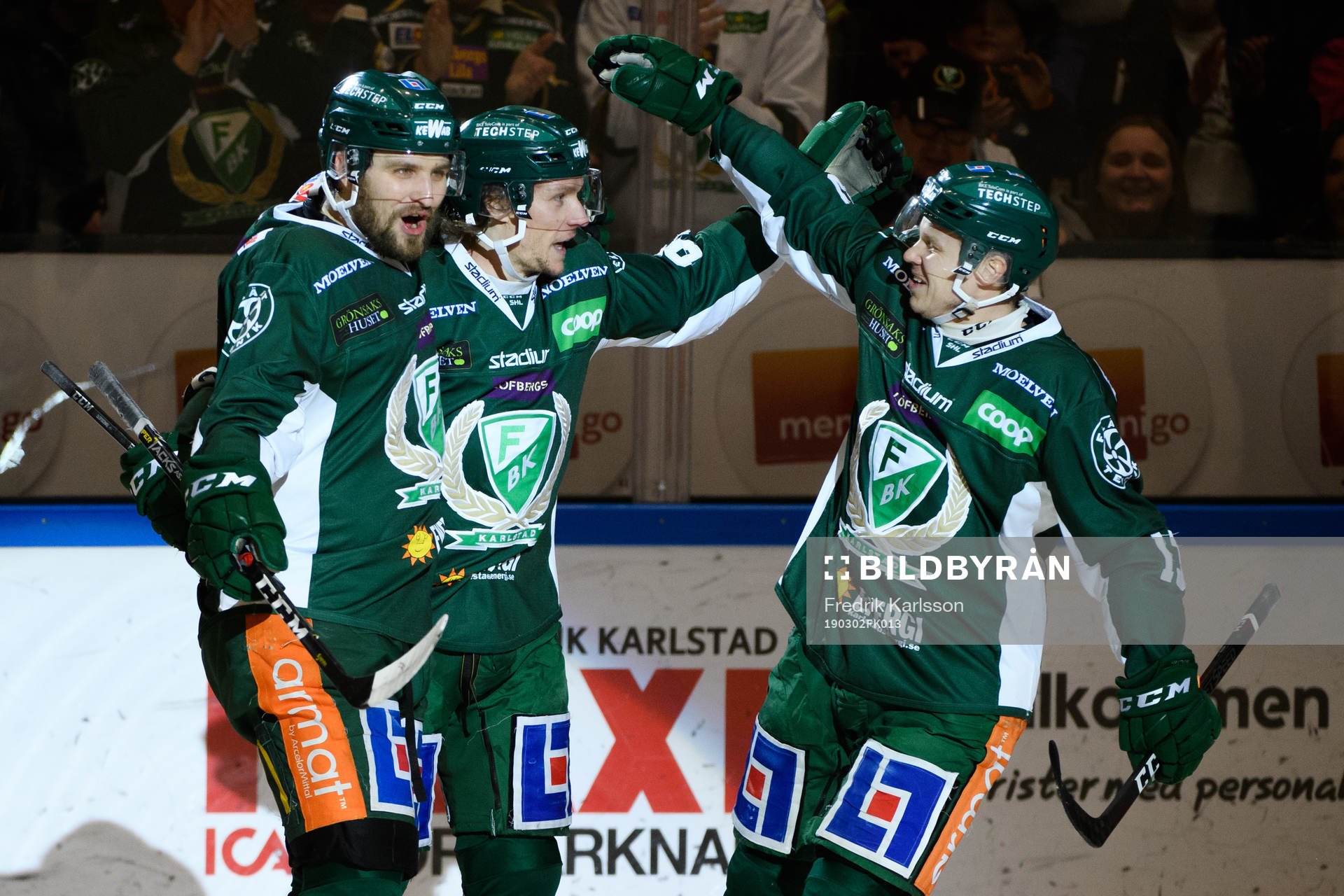 Färjestads Mikael Wikstrand , Jesper Olofsson och Daniel