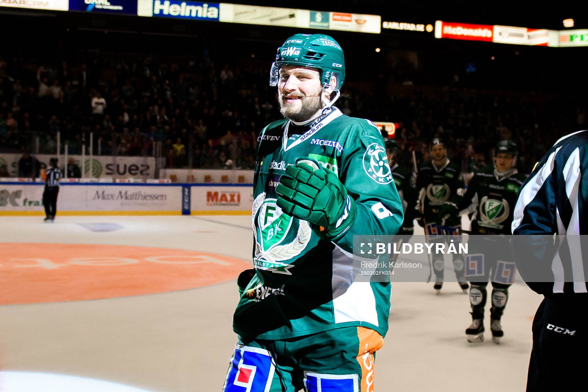 Färjestads Mikael Wikstrand jublar