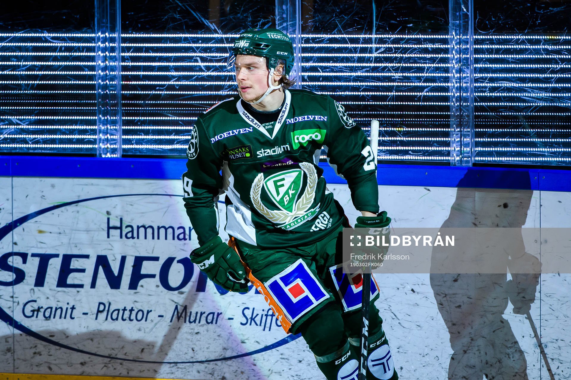 Färjestads Oskar Steen jublar