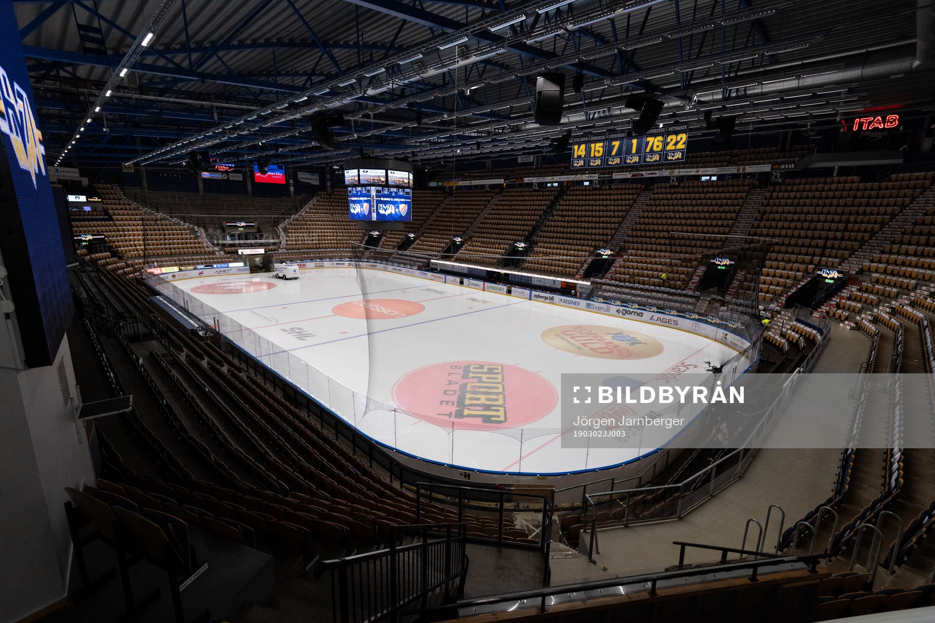 Interiör i Kinnarps arena