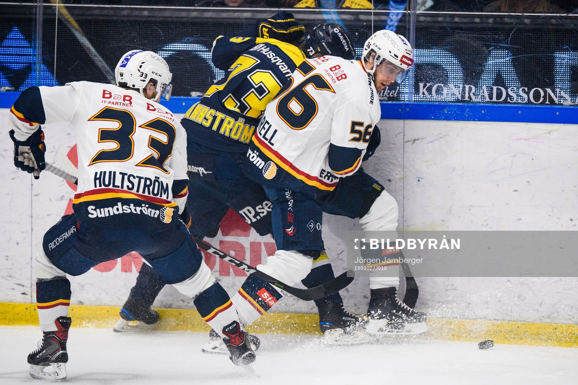Djurgårdens Linus Hultström och Robin Norell i en kamp