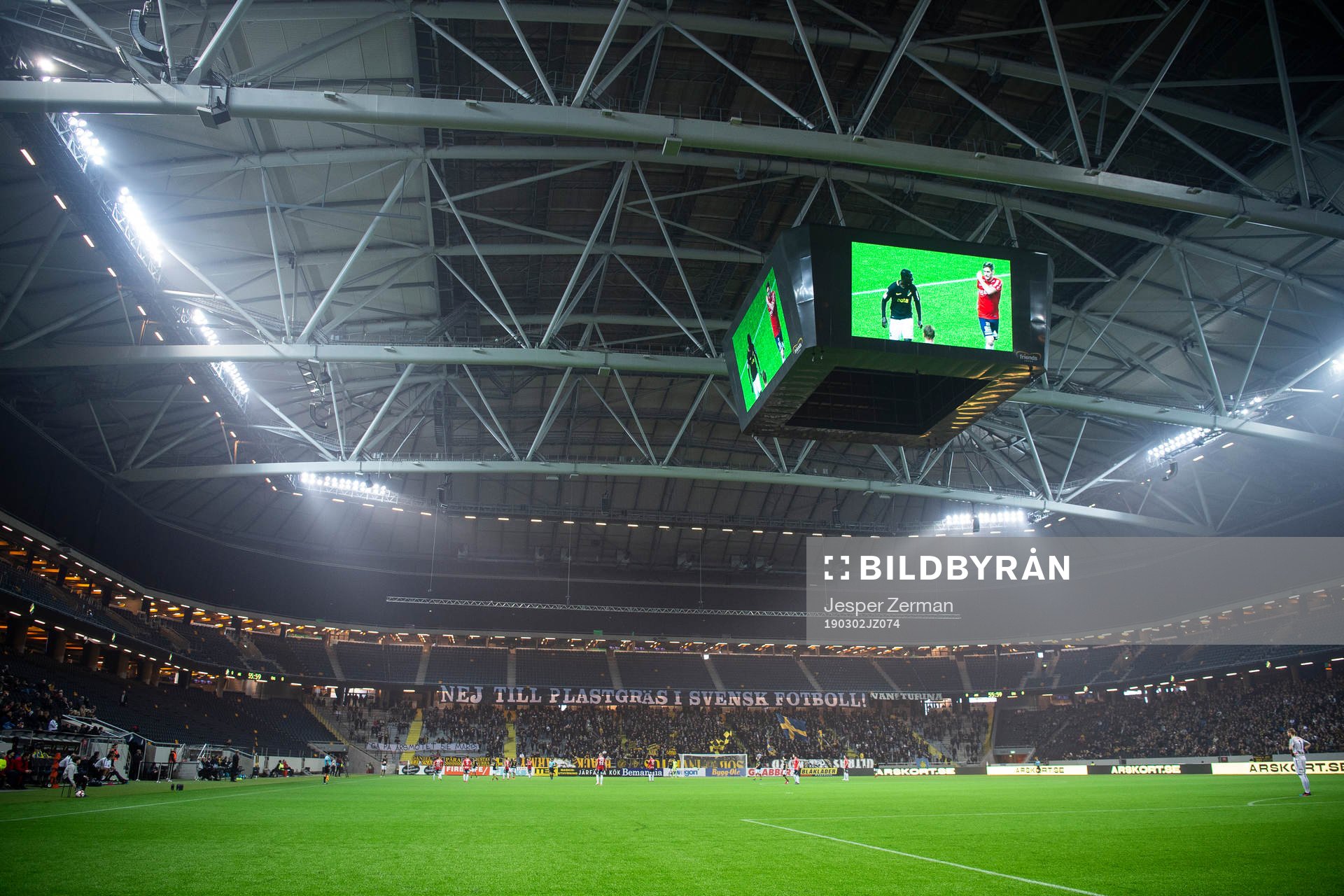 Interiör vy av Friends Arena