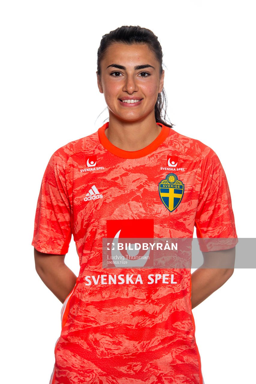 Goalkeeper Zecira Musovic of Sweden poses for a portrait