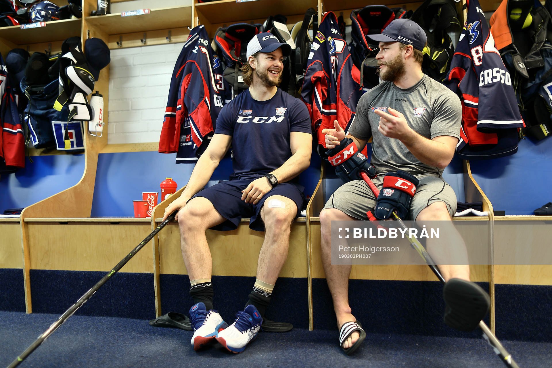 Linköpings Andrew Gordon och Jimmy Andersson före