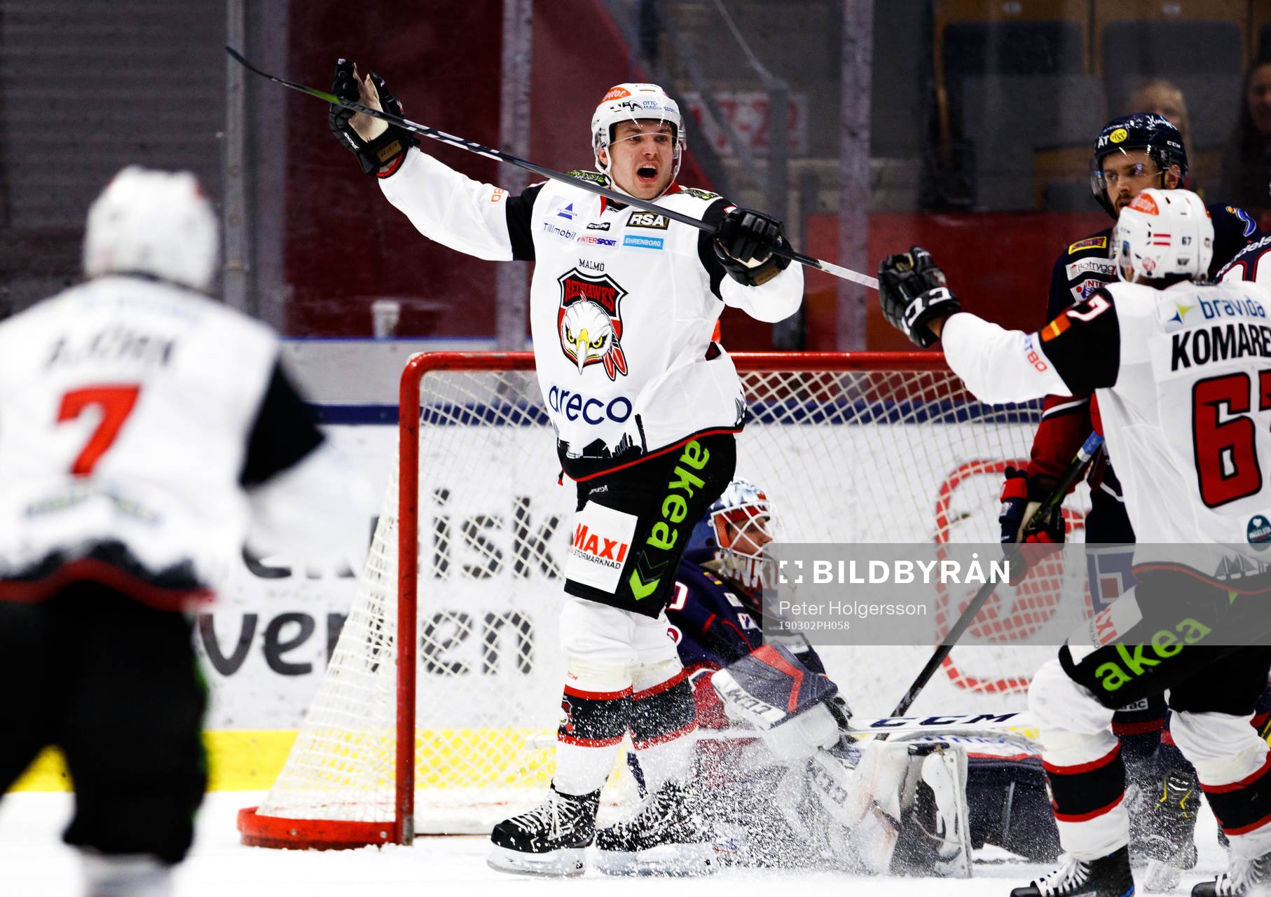 Malmö Redhawks Pontus Netterberg jublar