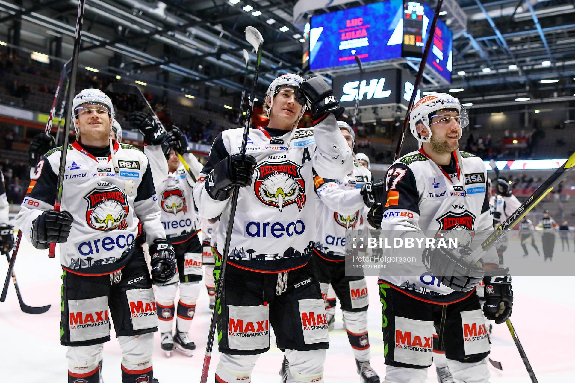 Malmö Redhawks Emil Sylvegård och Konstantin Komarek