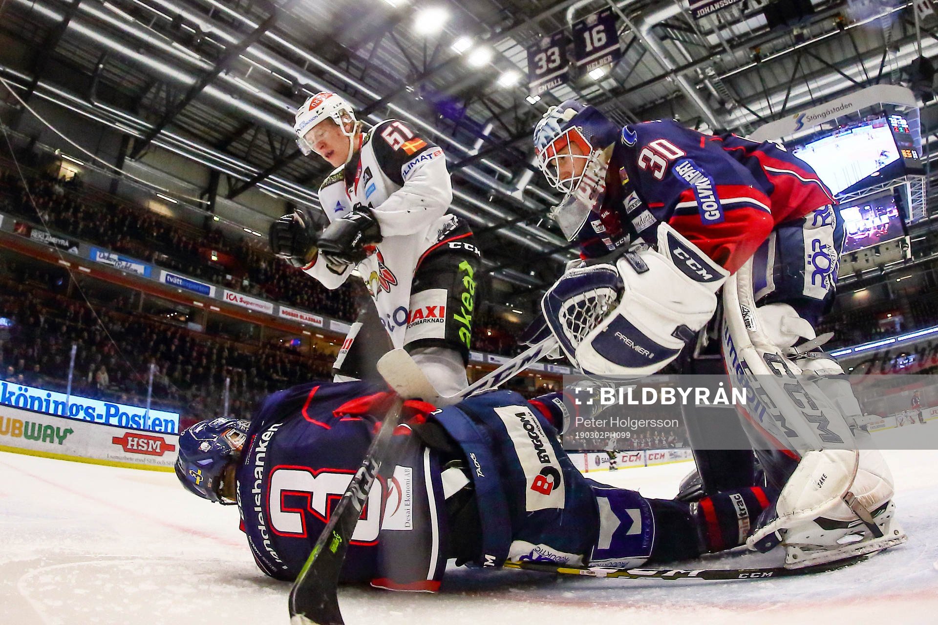 Malmö Redhawks Emil Sylvegård och Linköpings Almen Bibic
