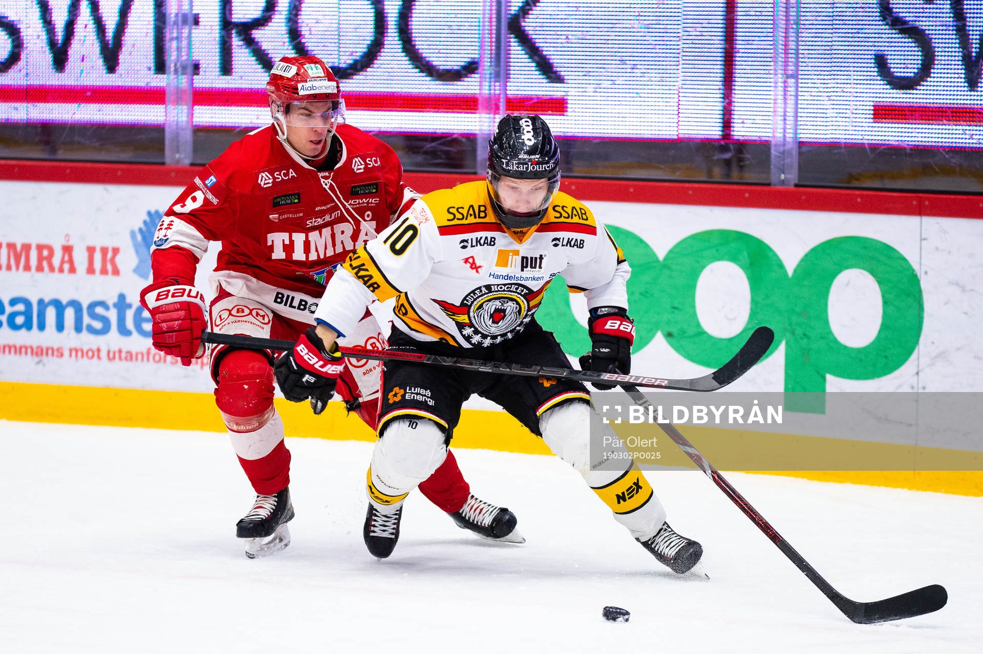 Timrås Rickard Palmberg och Luleås Einar Emanuelsson