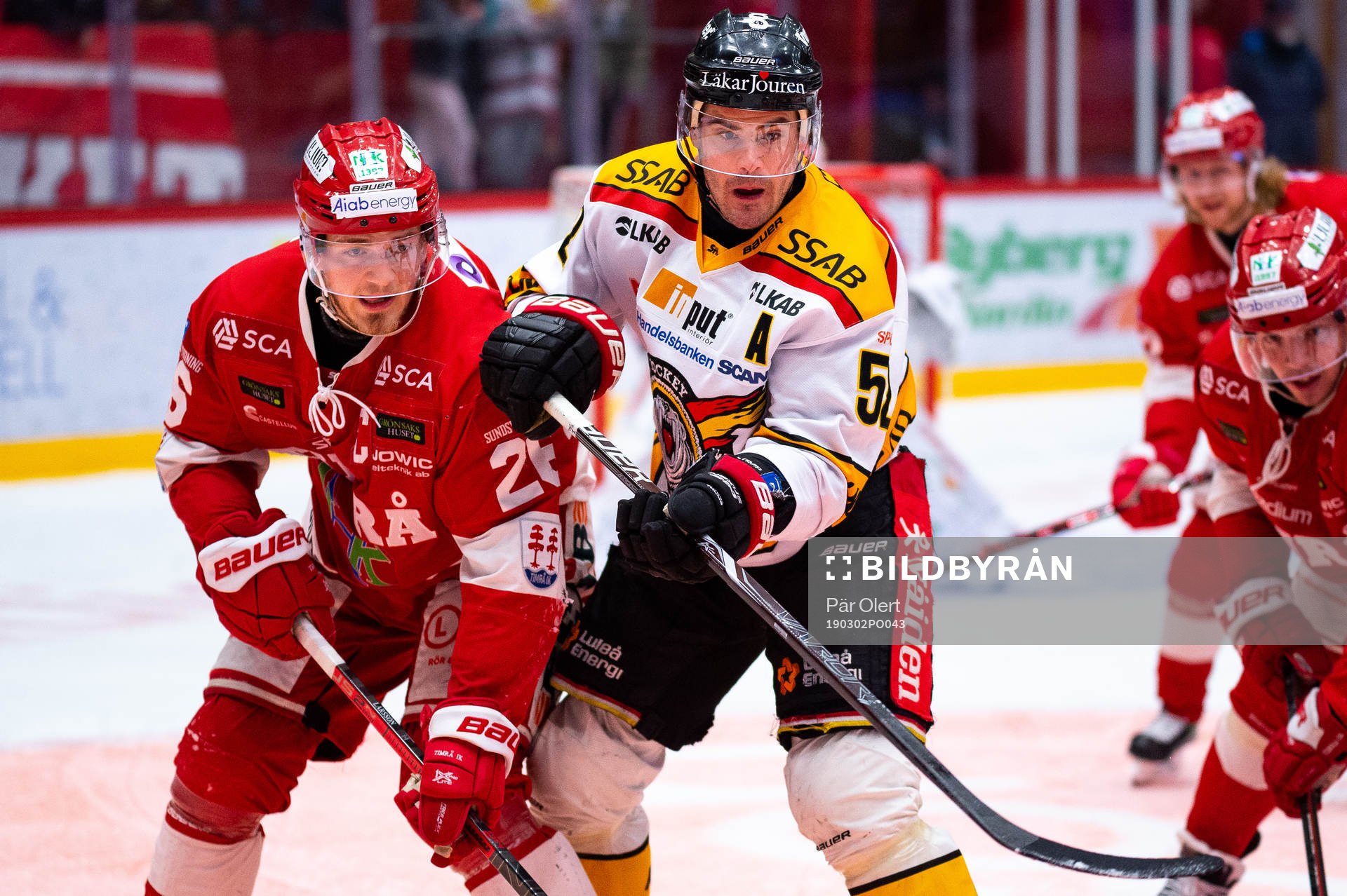 Timrås Hampus Larsson och Luleås Karl Fabricius