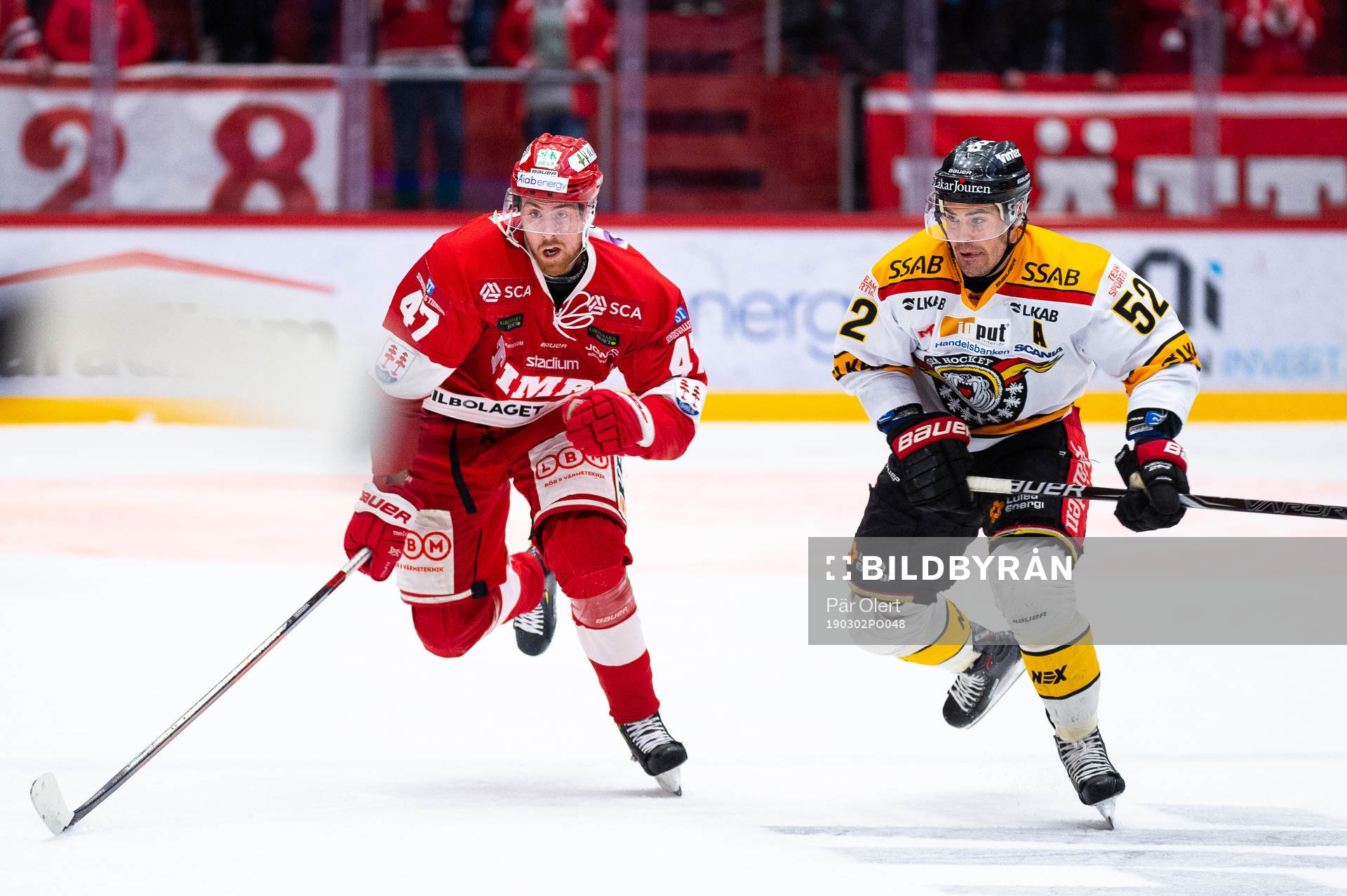 Timrås Andreas Söderberg och Luleås Karl Fabricius