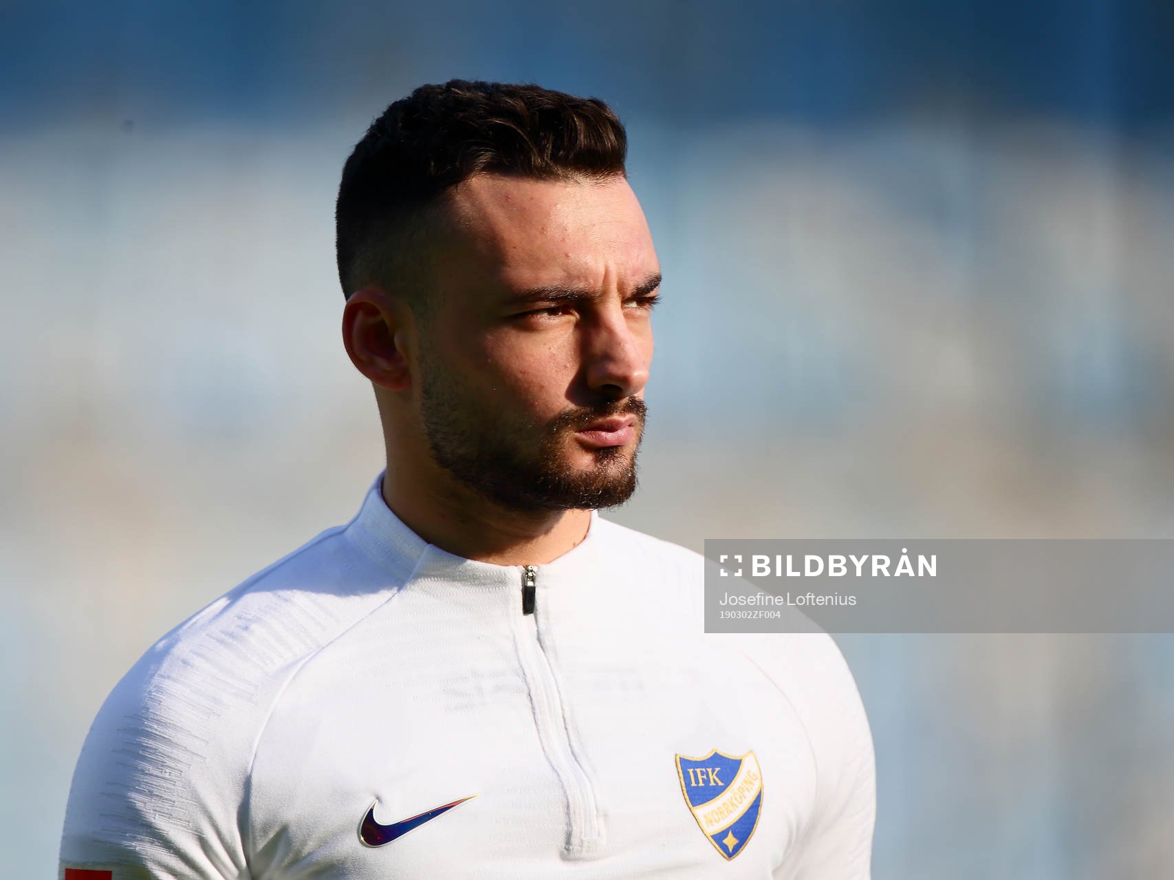 IFK Norrköpings Sead Haksabanovic innan  fotbollsmatchen i