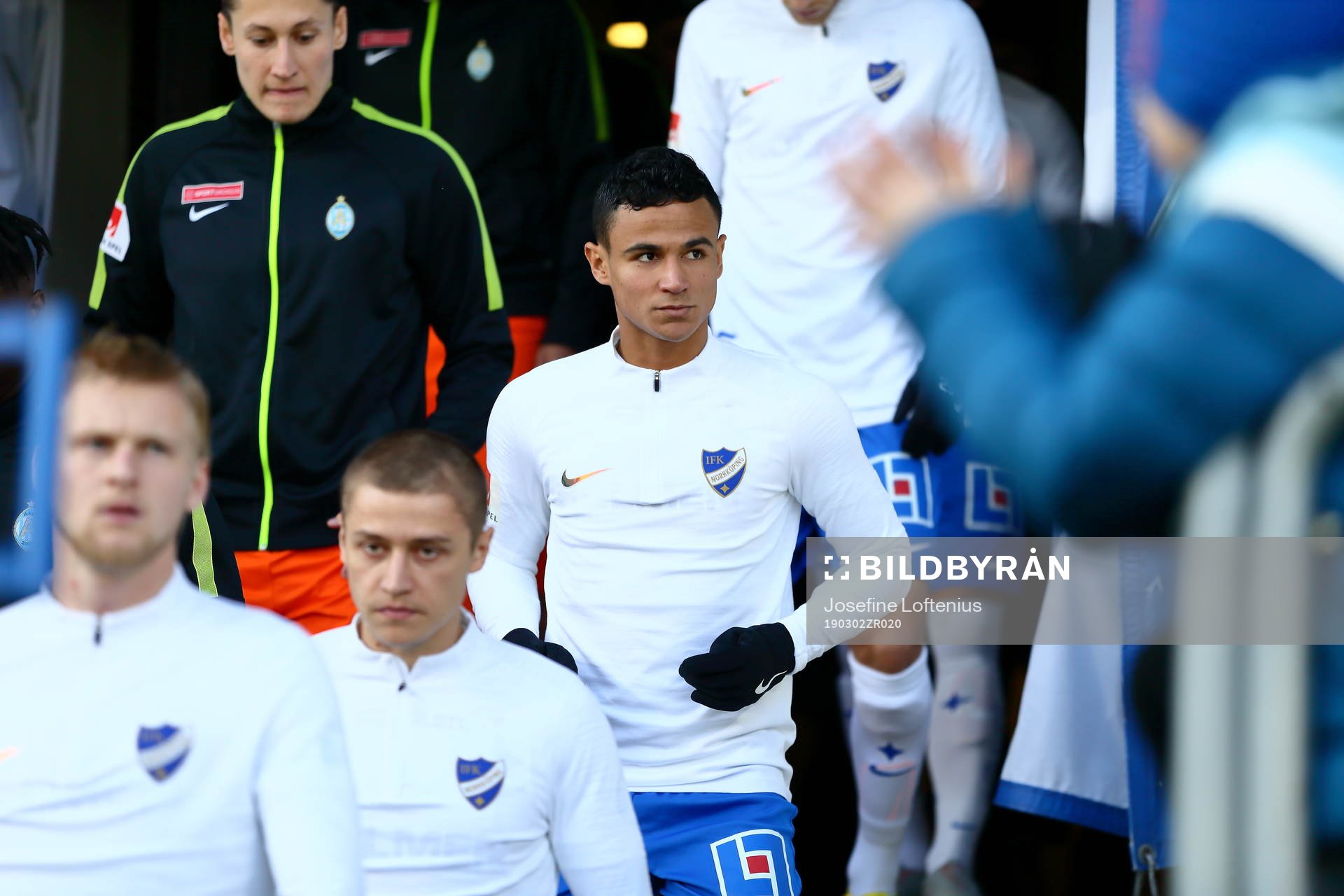 IFK Norrköpings Ian Smith innan fotbollsmatchen i Svenska