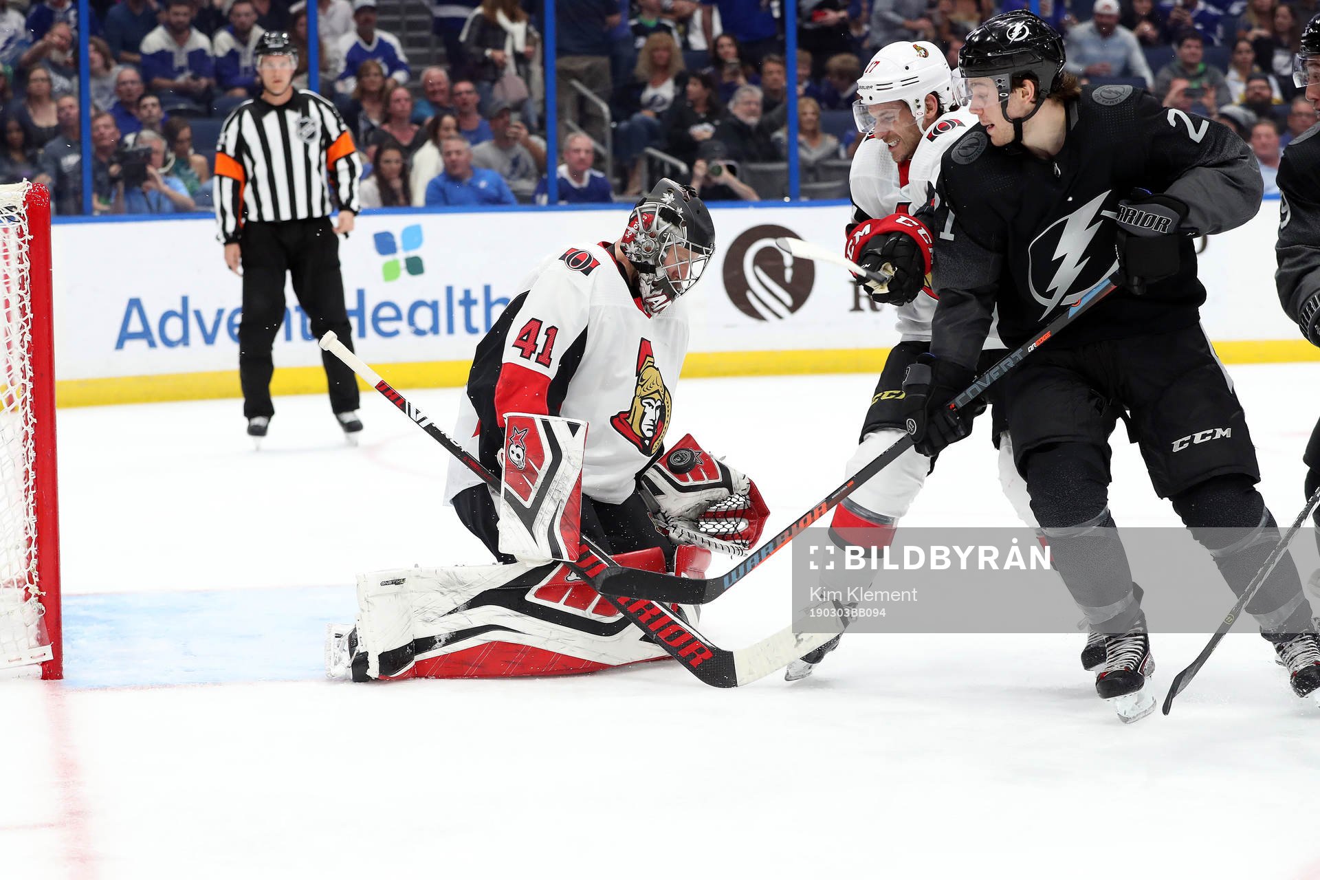 Ishockey, NHL Mar 2, 2019; Tampa, FL, USA; Ottawa Senators